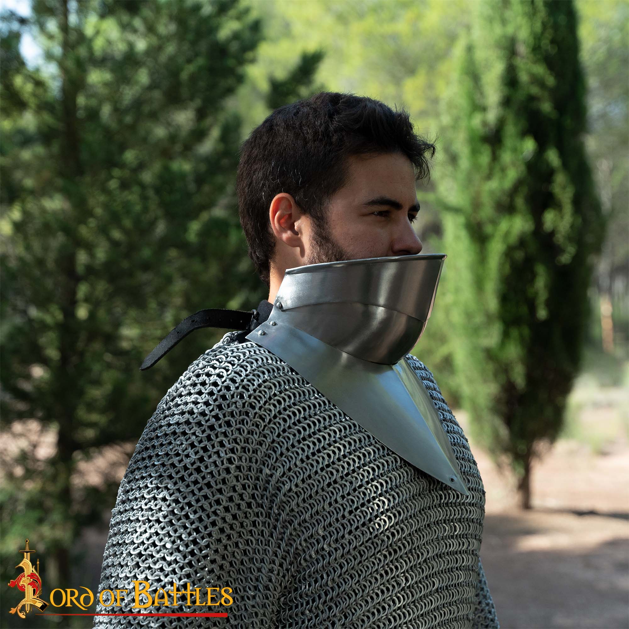 Imagen única de: Gorget Medieval del Siglo Xv con Bevor Calibre 16