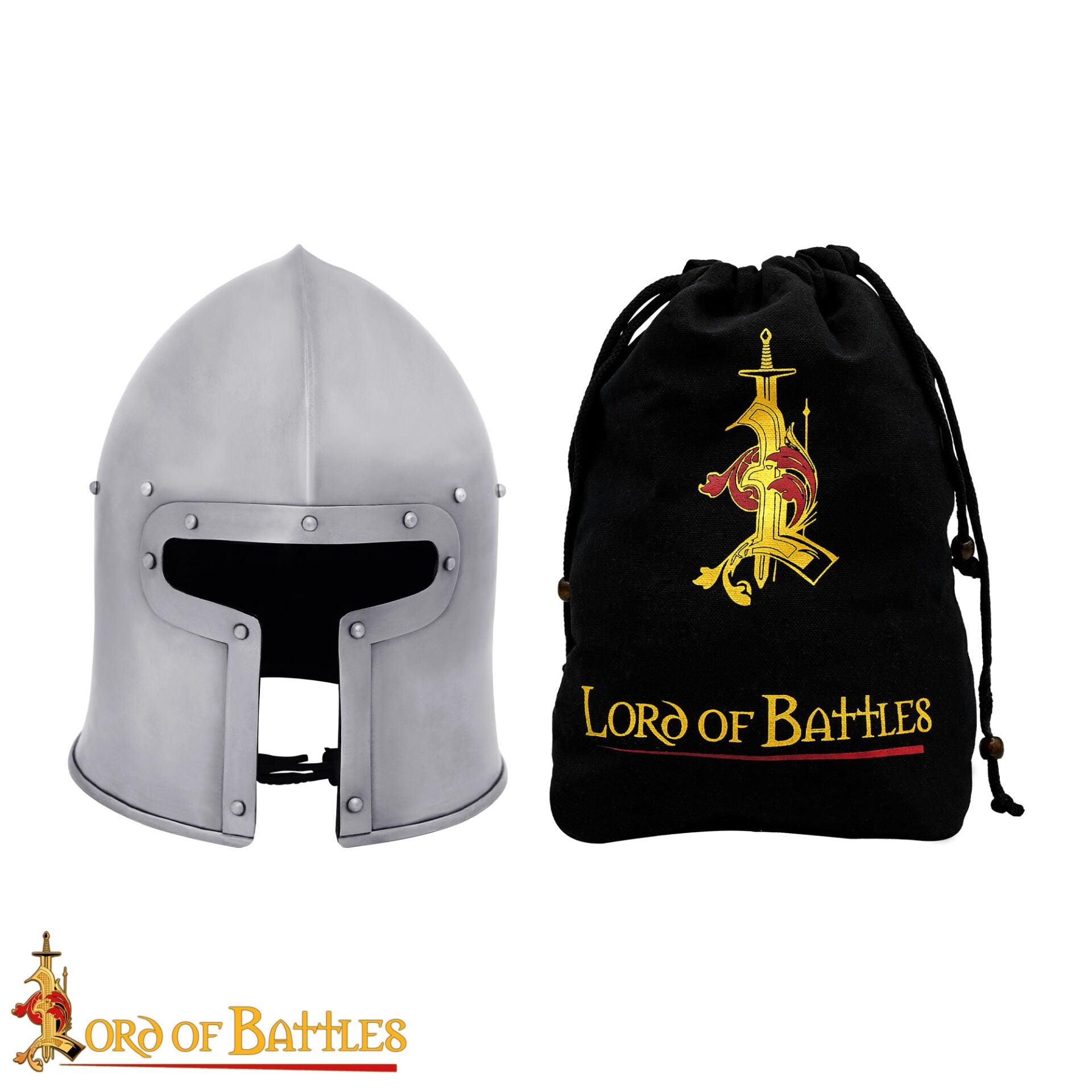 Imagen única de: Casco Barbute Italiano del Siglo Xv Calibre 16