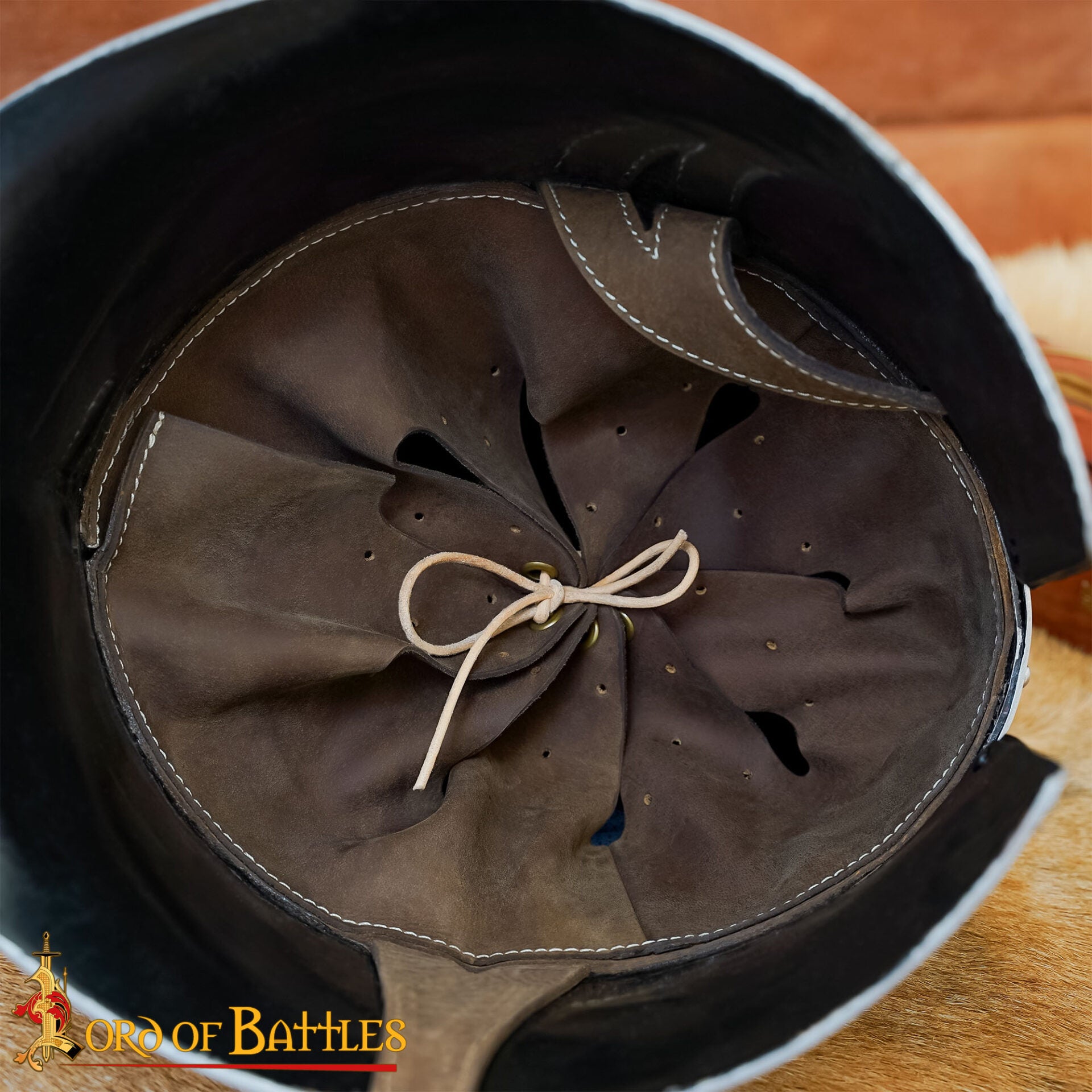 Imagen única de: Casco Barbute Italiano del Siglo Xv Calibre 16