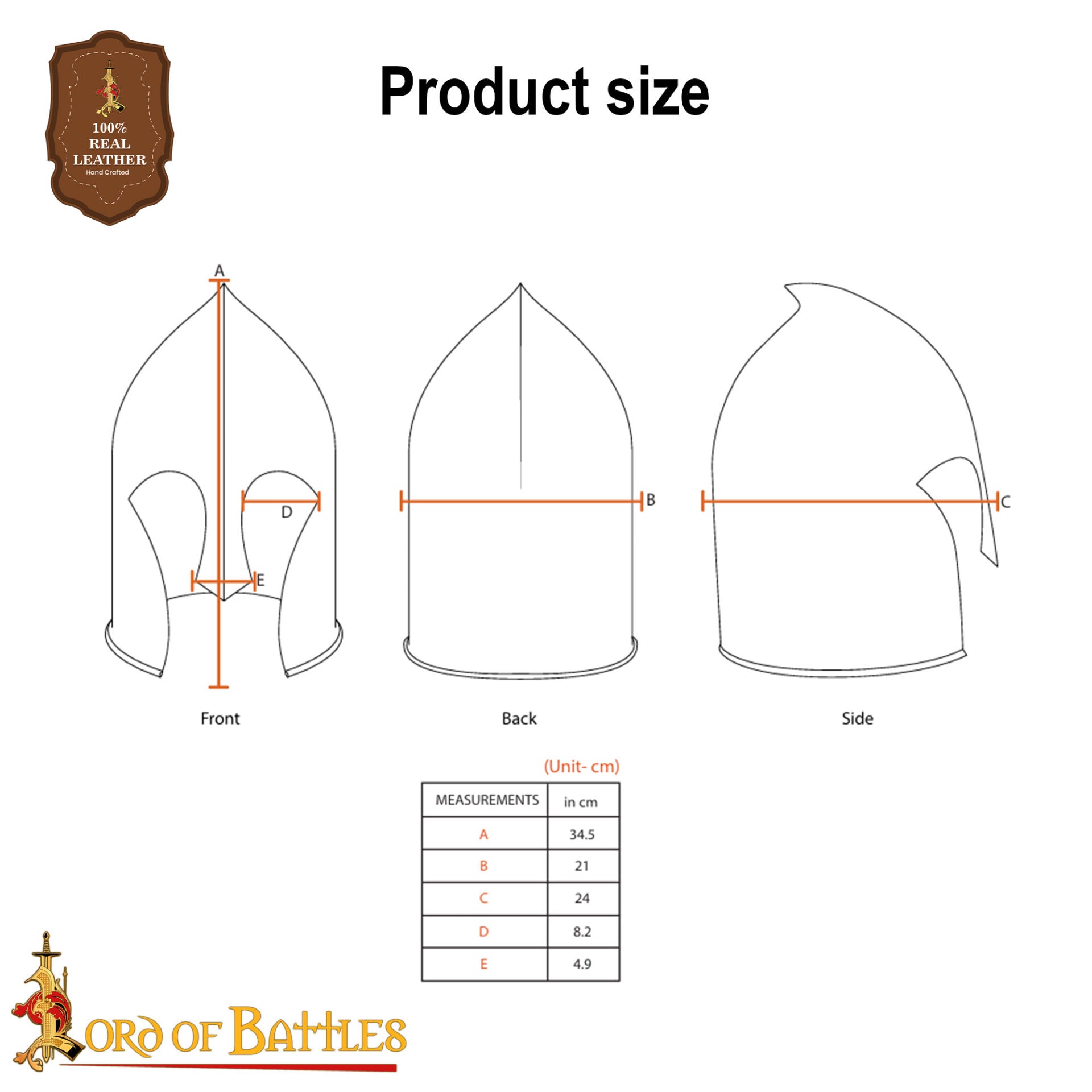 Imagen única de: Casco de Guerrero Elfo con Forro de Cuero Auténtico para Larp y Cosplay Calibre 16