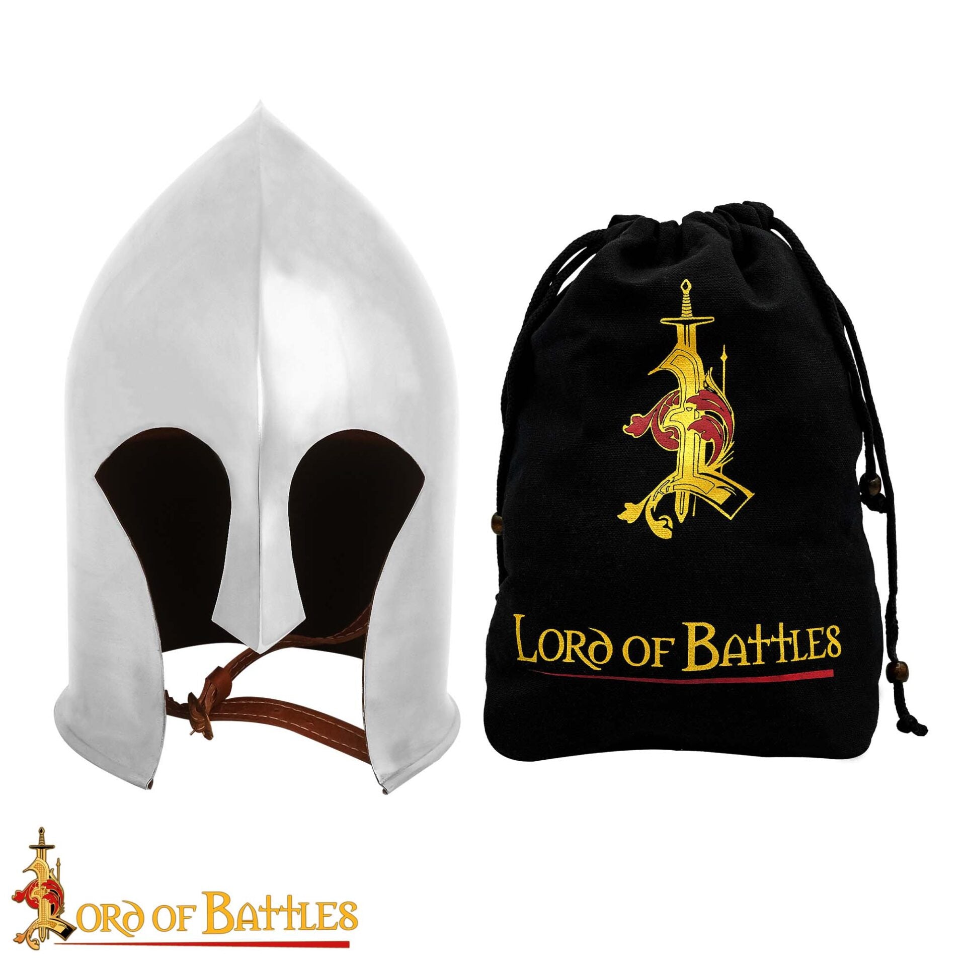 Imagen única de: Casco de Guerrero Elfo con Forro de Cuero Auténtico para Larp y Cosplay Calibre 16