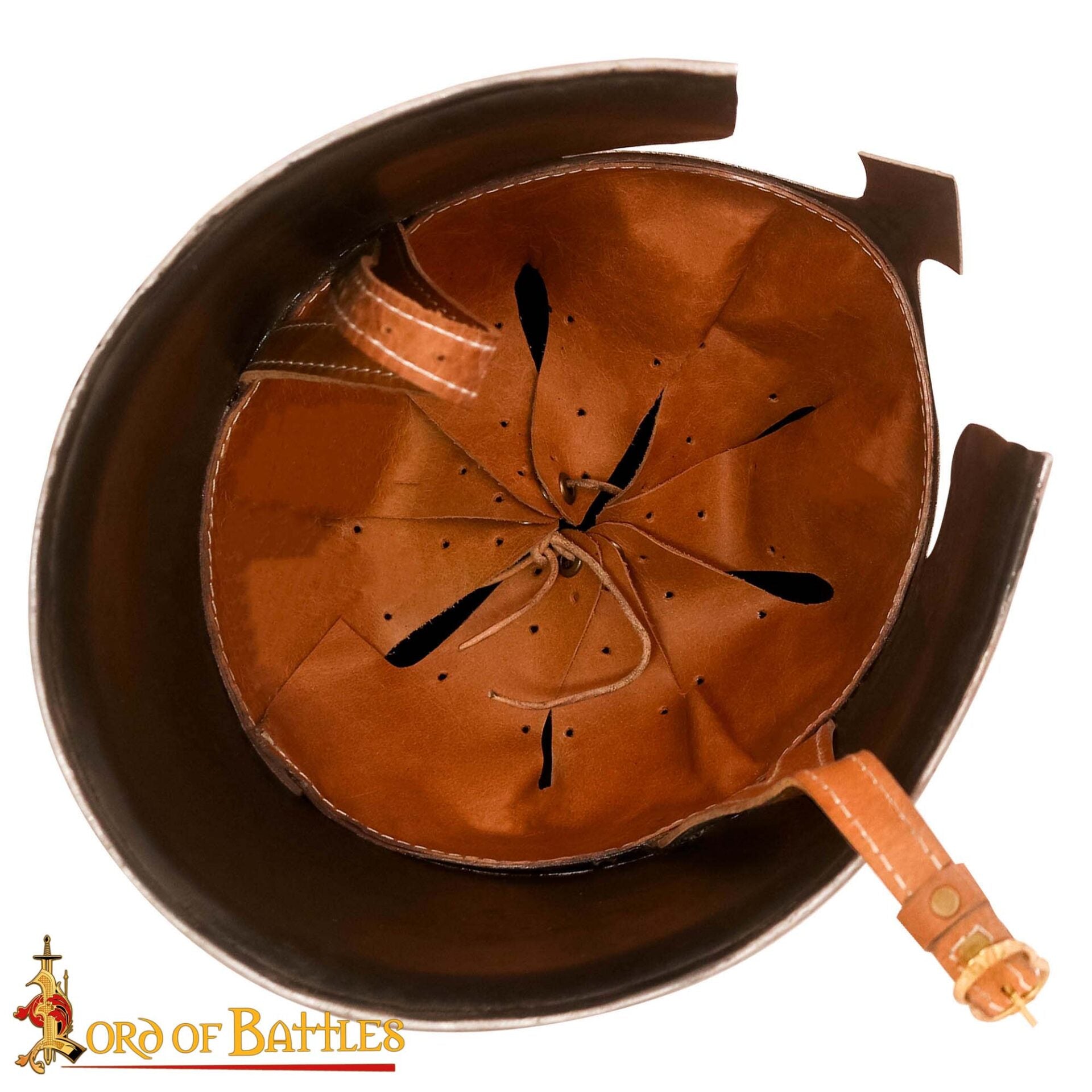 Imagen única de: Casco de Guerrero Elfo con Forro de Cuero Auténtico para Larp y Cosplay Calibre 16