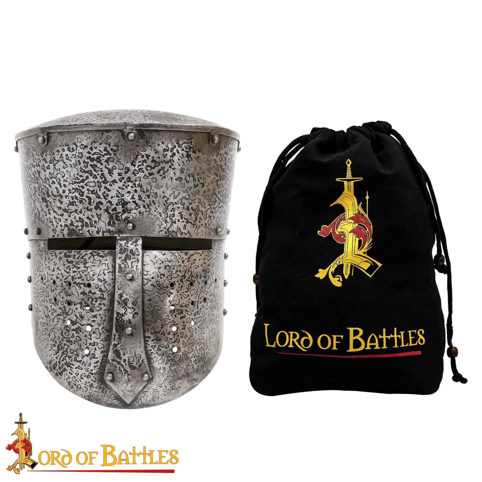 Imagen única de: Casco Cruzado Medieval Antiguo con Forro Acolchado Calibre 16