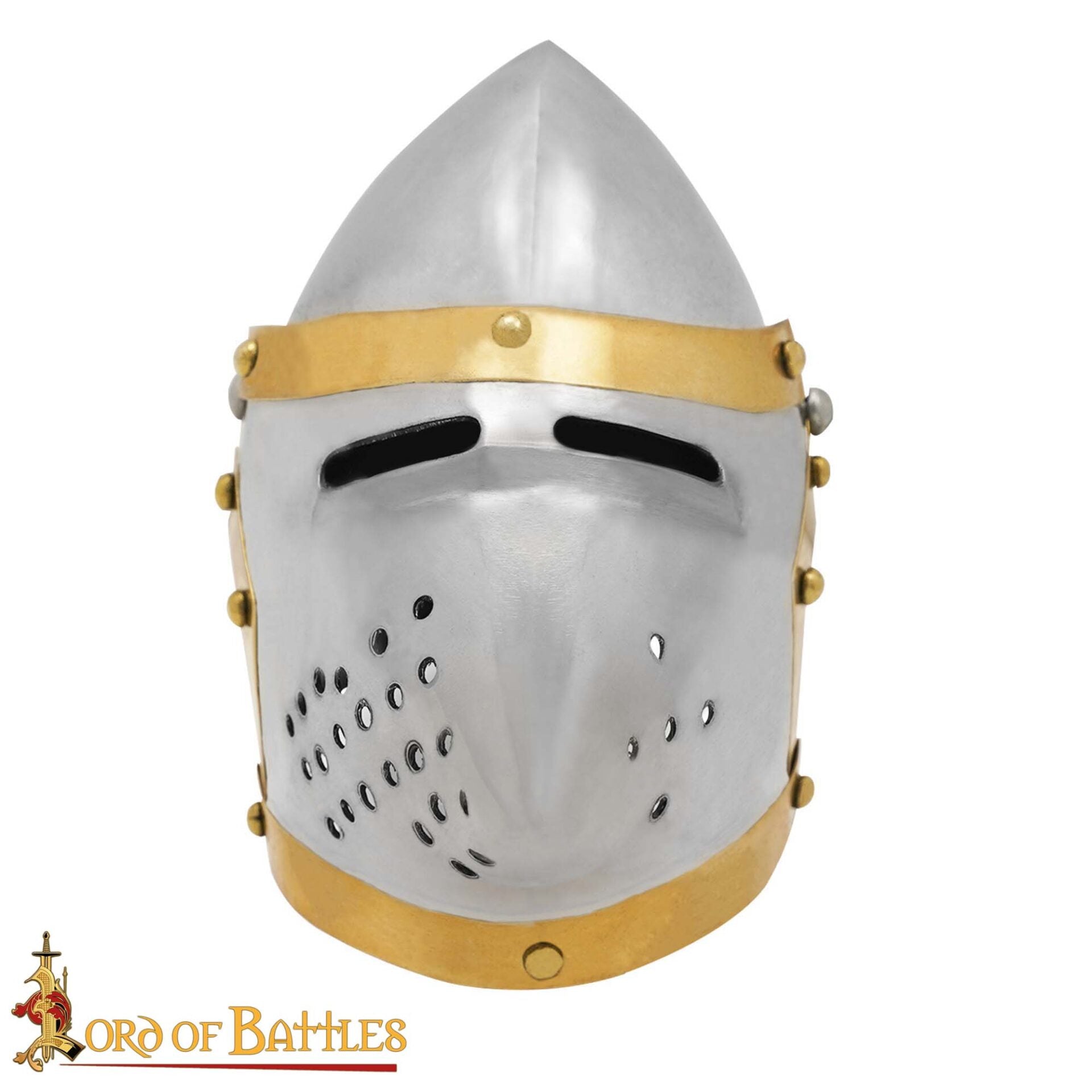 Imagen única de: Mini Casco Pequeño Decorativo Cara de Cerdo Bascinet - Réplica de Casco Medieval