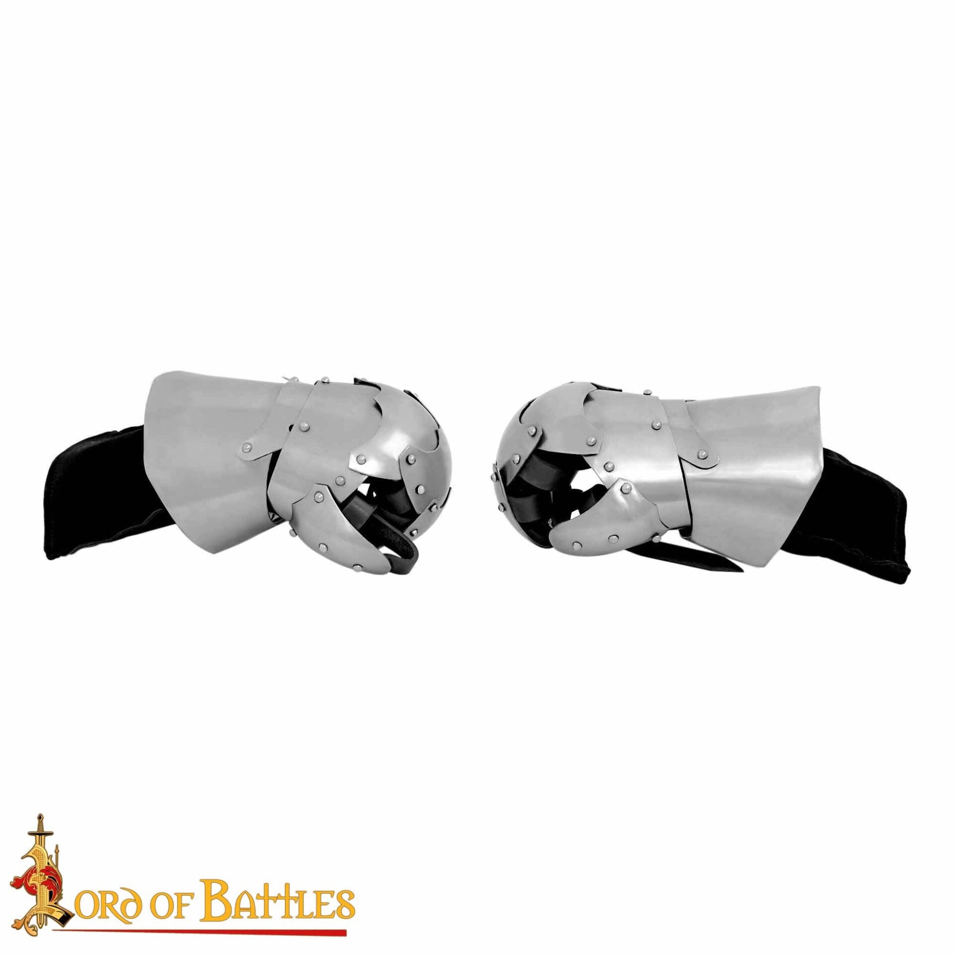 Caballero Medieval Torneo Manopla Guanteletes Armadura de Acero con Guantes de Gamuza - Imagen 4