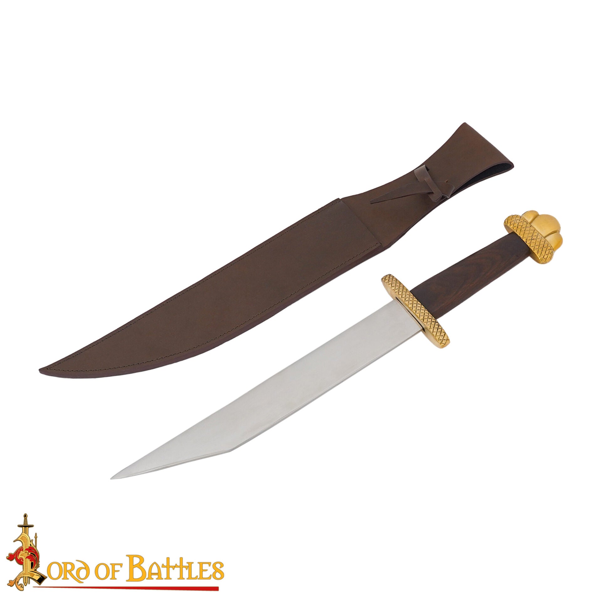 Imagen única de: Daga Vikinga Seax con Vaina de Cuero