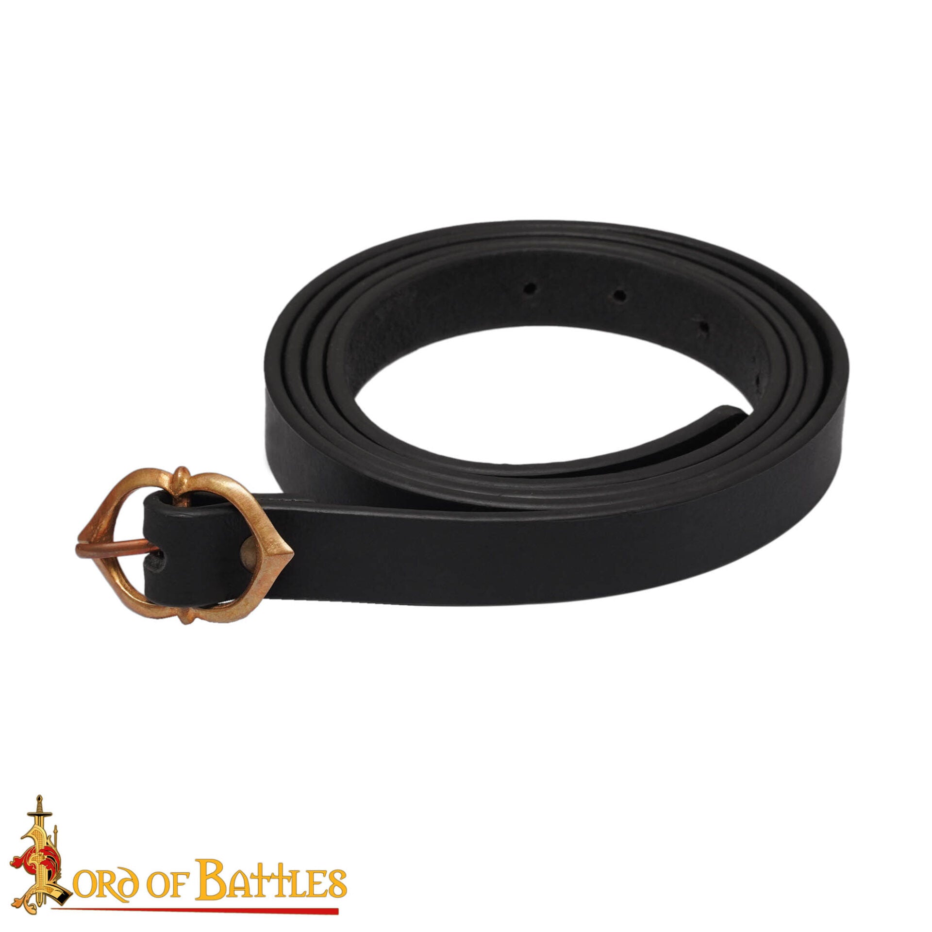 Imagen única de: Cinturón Medieval de Cuero con Hebilla de Bronce Auténtico