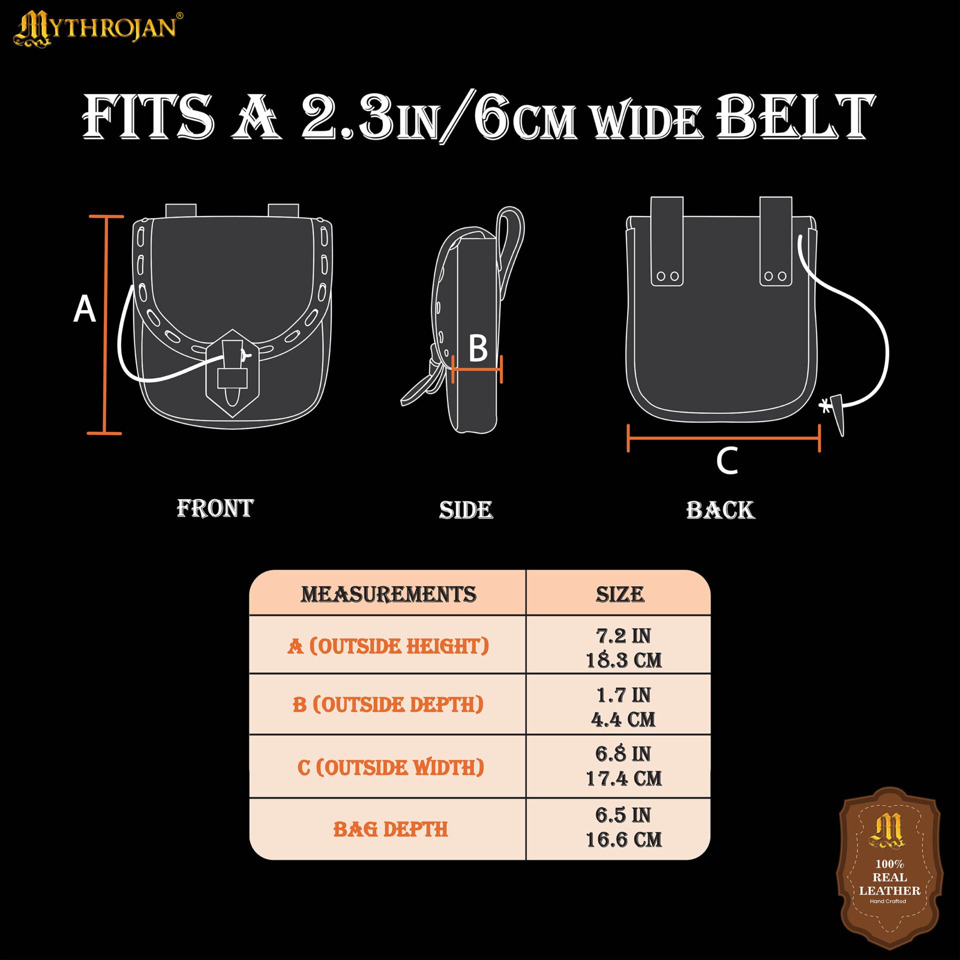 Riñonera Medieval de Cuero Hecha a Mano con Pasador de Cuerno de Buey y Decoración Heráldica de Latón - Funda de Cuero Auténtico - Imagen 21