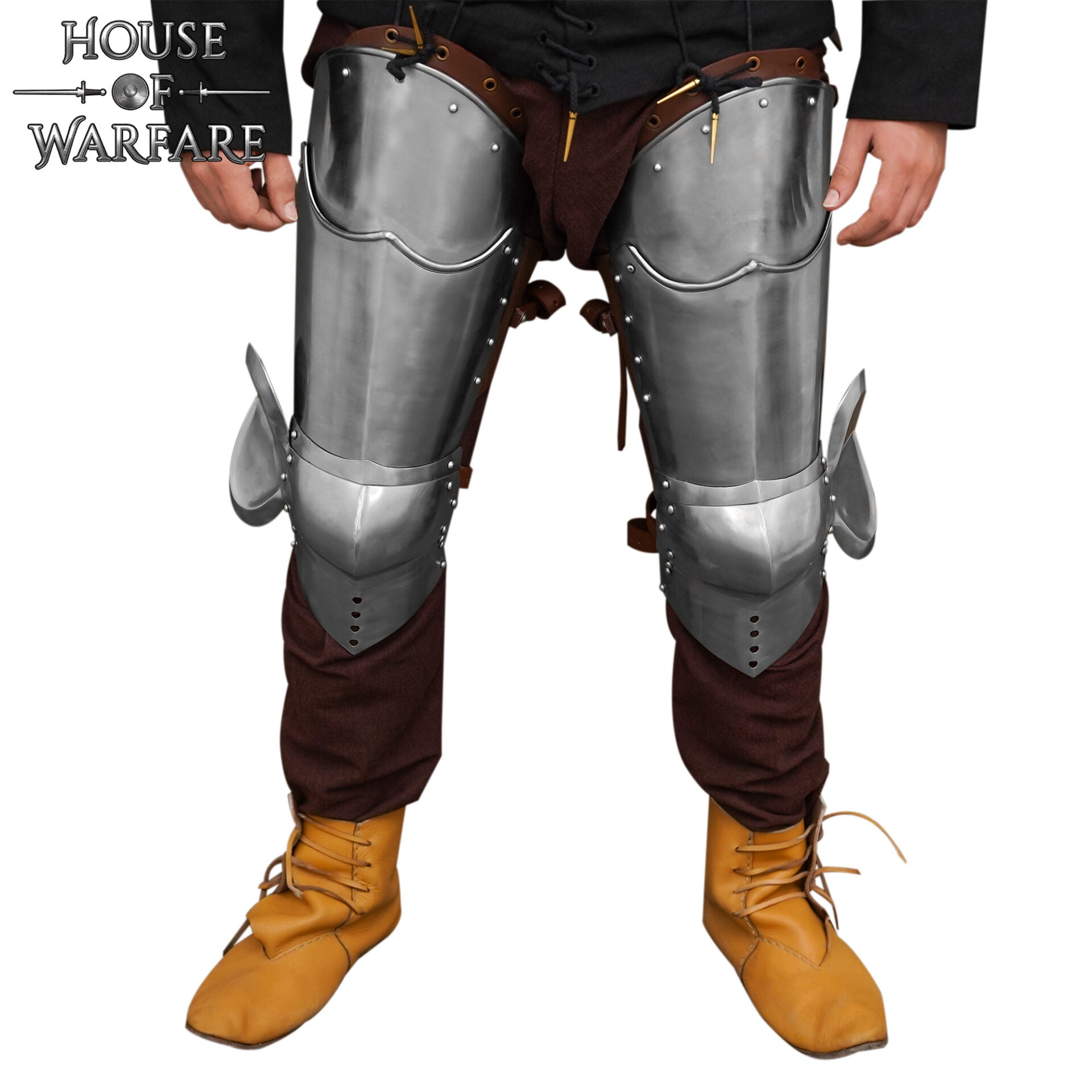 Imagen única de: Set de Armadura Medieval - Cuisse, Poleyn & Greave
