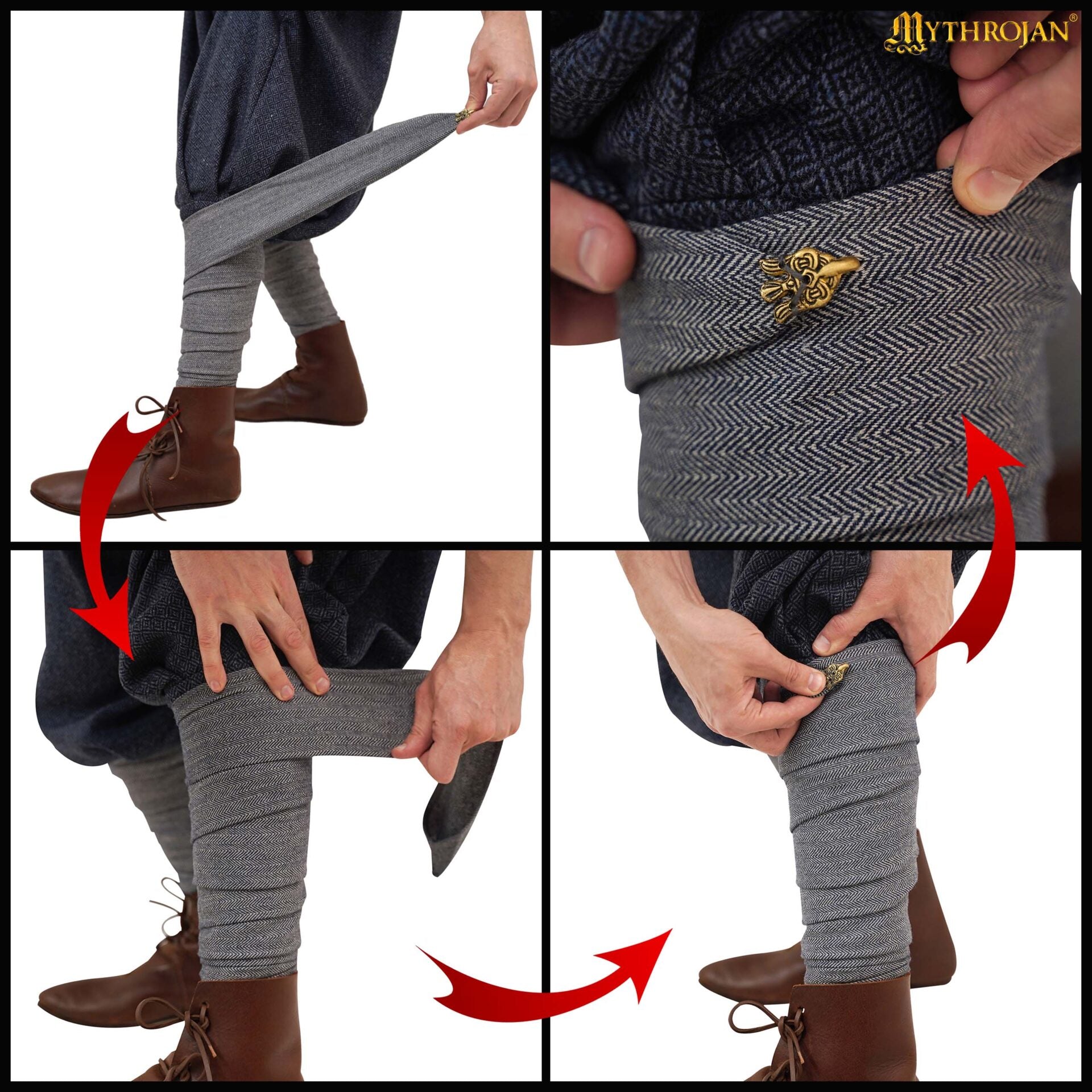 Imagen única de: Cubrepiernas de Lana Raven Viking: Practicidad y Protección con Detalles Históricos