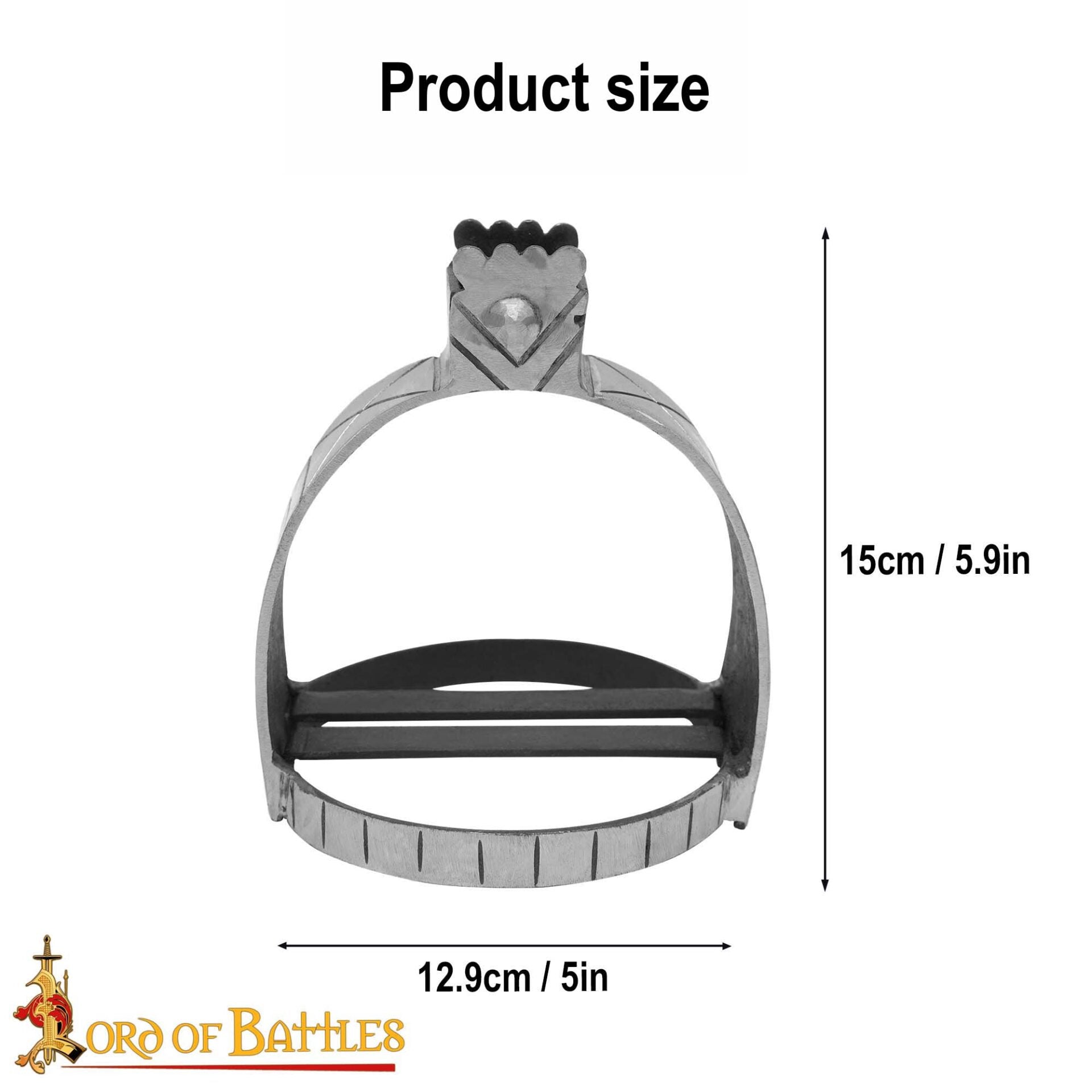 Imagen única de: Estribos Medievales de Acero Forjados a Mano