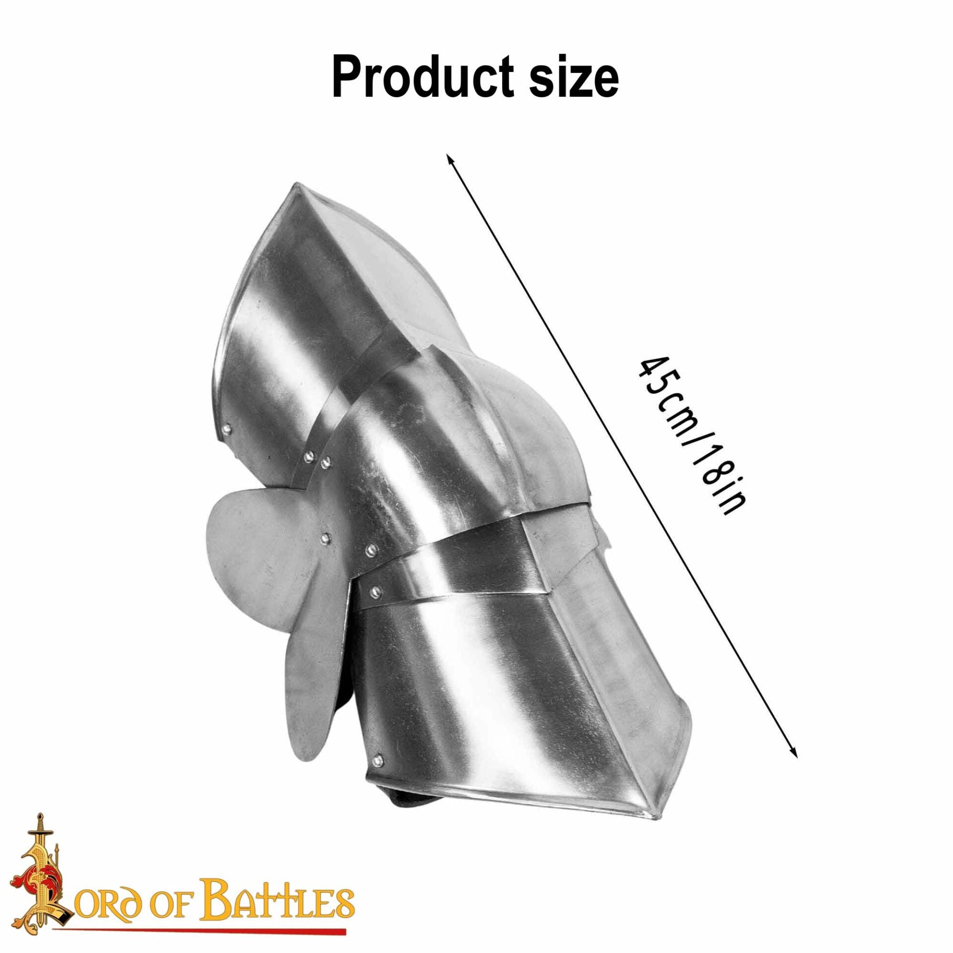 Imagen única de: Mercenario Medieval Poleyns Rodillera de Acero Funcional Calibre 16