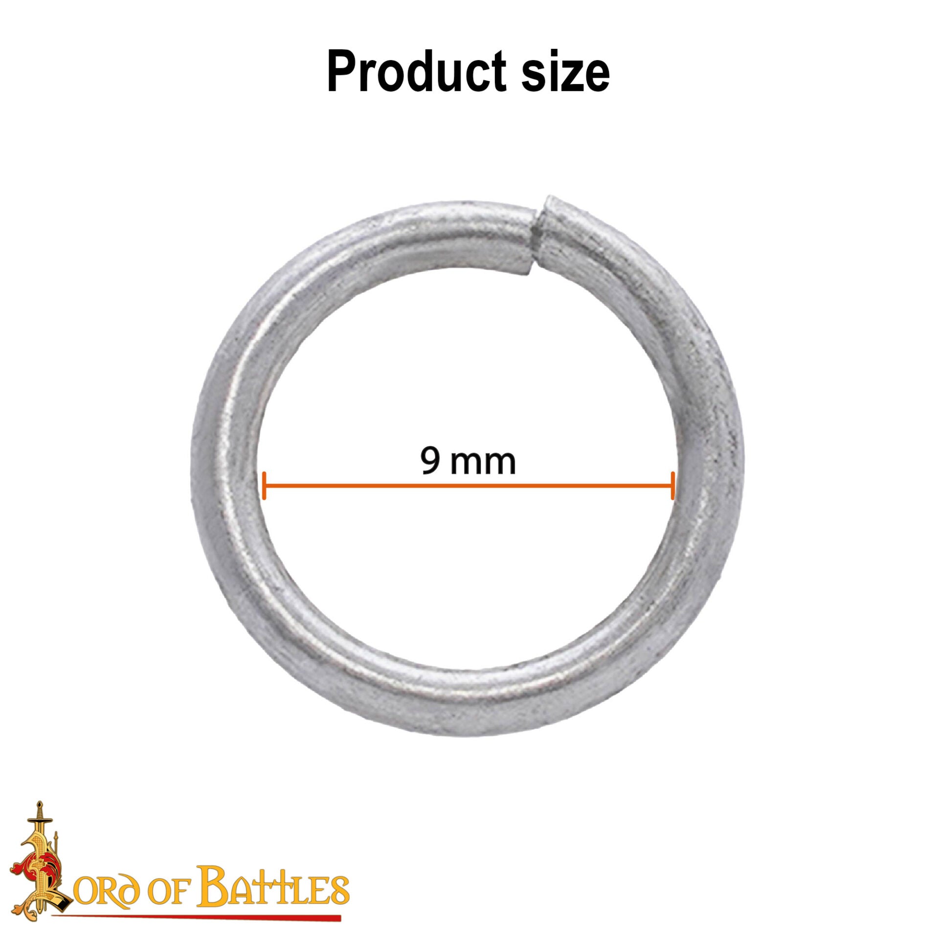 Imagen única de: Anillos Sueltos de Acero - Anillo Conificado de 9 Mm - Calibre 16, Acabado Natural - 1kgs - Ideal para Bricolaje y Reparaciones de Cota de Malla