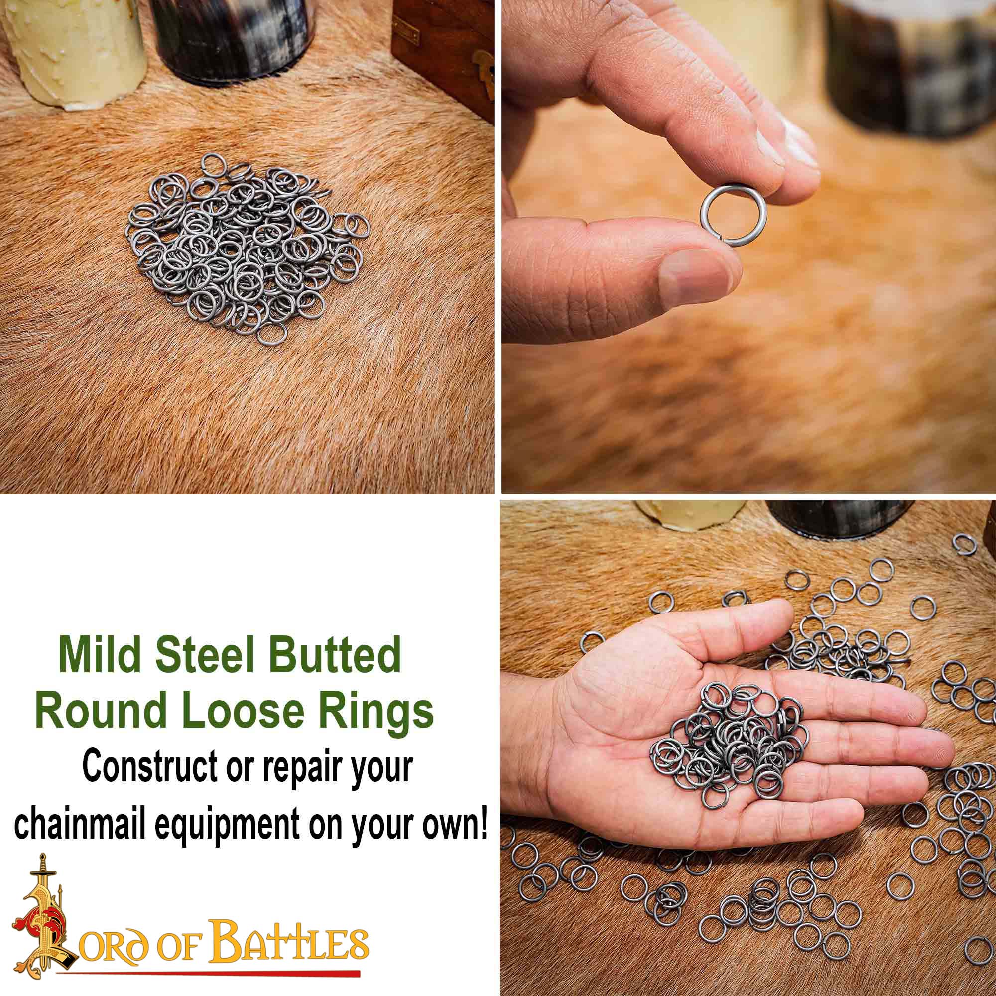 Imagen única de: Anillos Sueltos de Acero - Anillo Conificado de 9 Mm - Calibre 16, Acabado Natural - 1kgs - Ideal para Bricolaje y Reparaciones de Cota de Malla