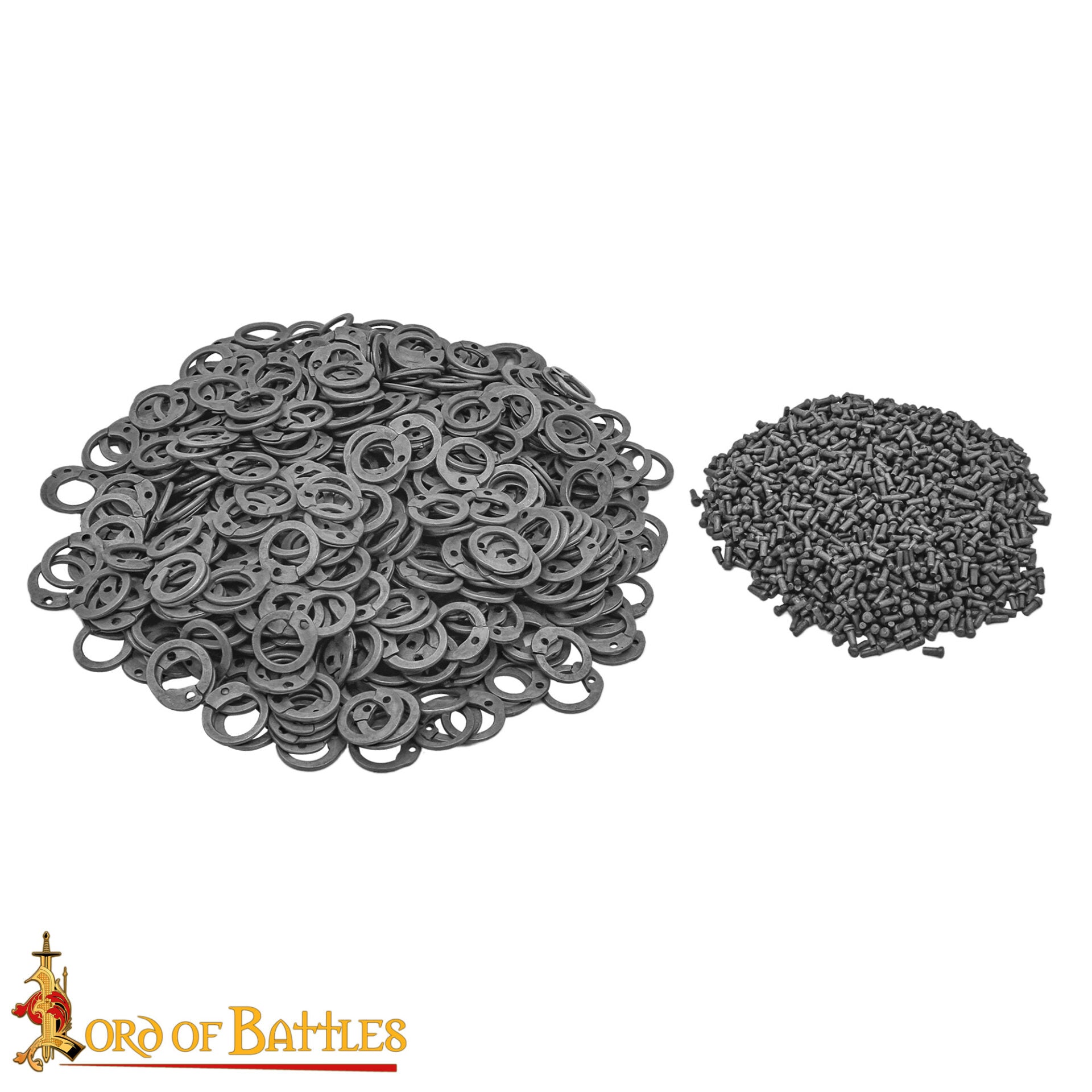 Imagen única de: Anillas Planas de Acero - Anilla Plana de 7mm - Calibre 18, Acabado Natural - 1kgs - Ideal para Reparaciones y Bricolaje de Cota de Malla