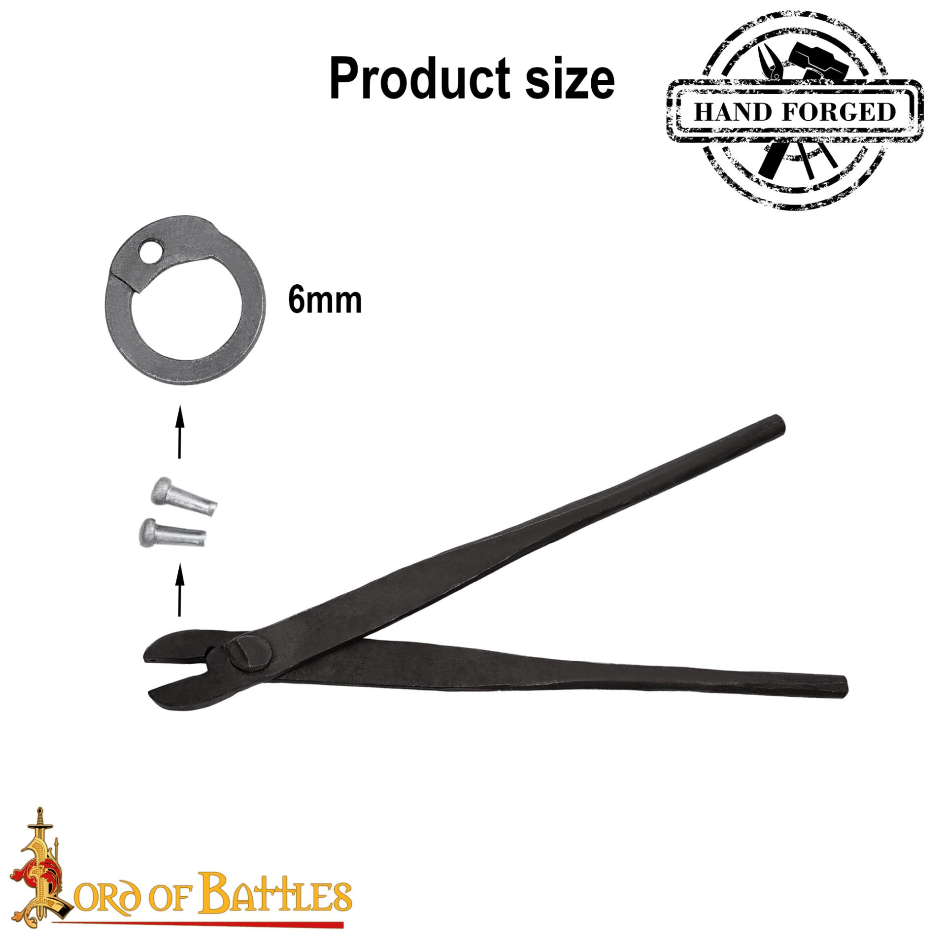 Imagen única de: Remachadora Redonda de Acero Forjado a Mano para Anillas de Correo de 6 Mm y Calibre 18