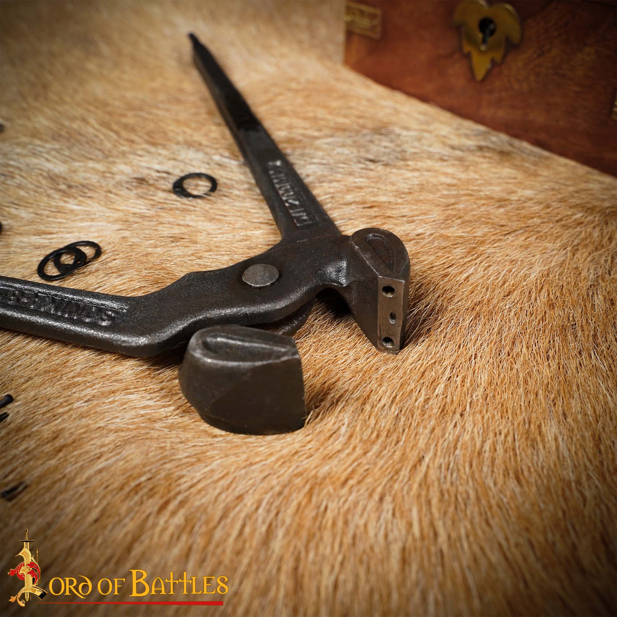 Imagen única de: Herramienta de Remachado de Cuña - Alicates de Acero Negro de 8 Pulgadas para Anillos de Cota de Malla de 9 Mm - Herramienta de Remachado de Ensamblaje de Cota de Malla Auténtica