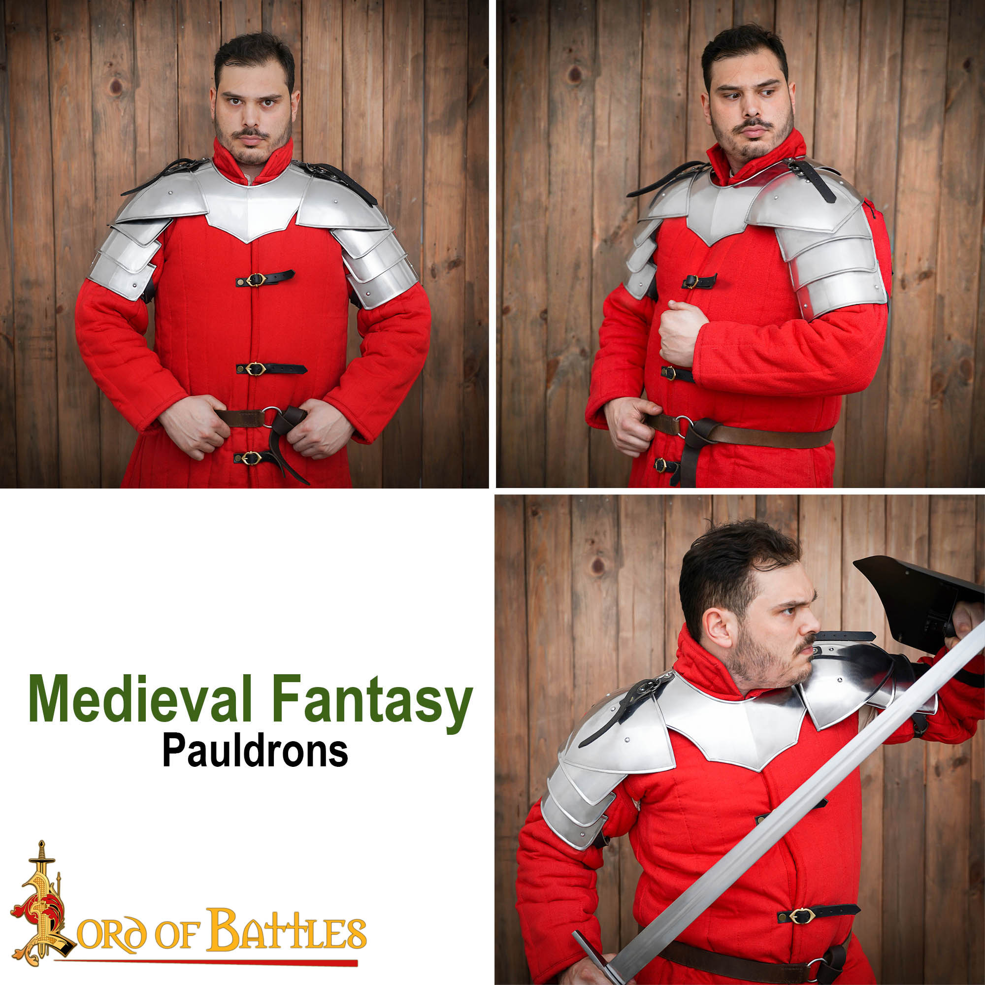 Imagen única de: Medieval Fantasy Soldado Pauldrons