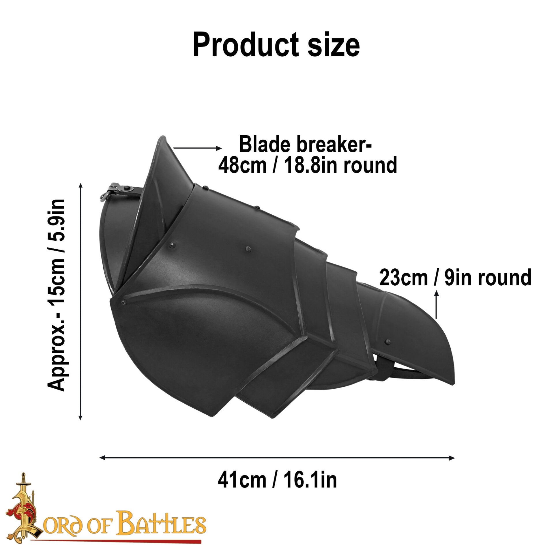 Imagen única de: Medieval Fantasy Steel Pauldrons With Blade Breakers - Discontinued