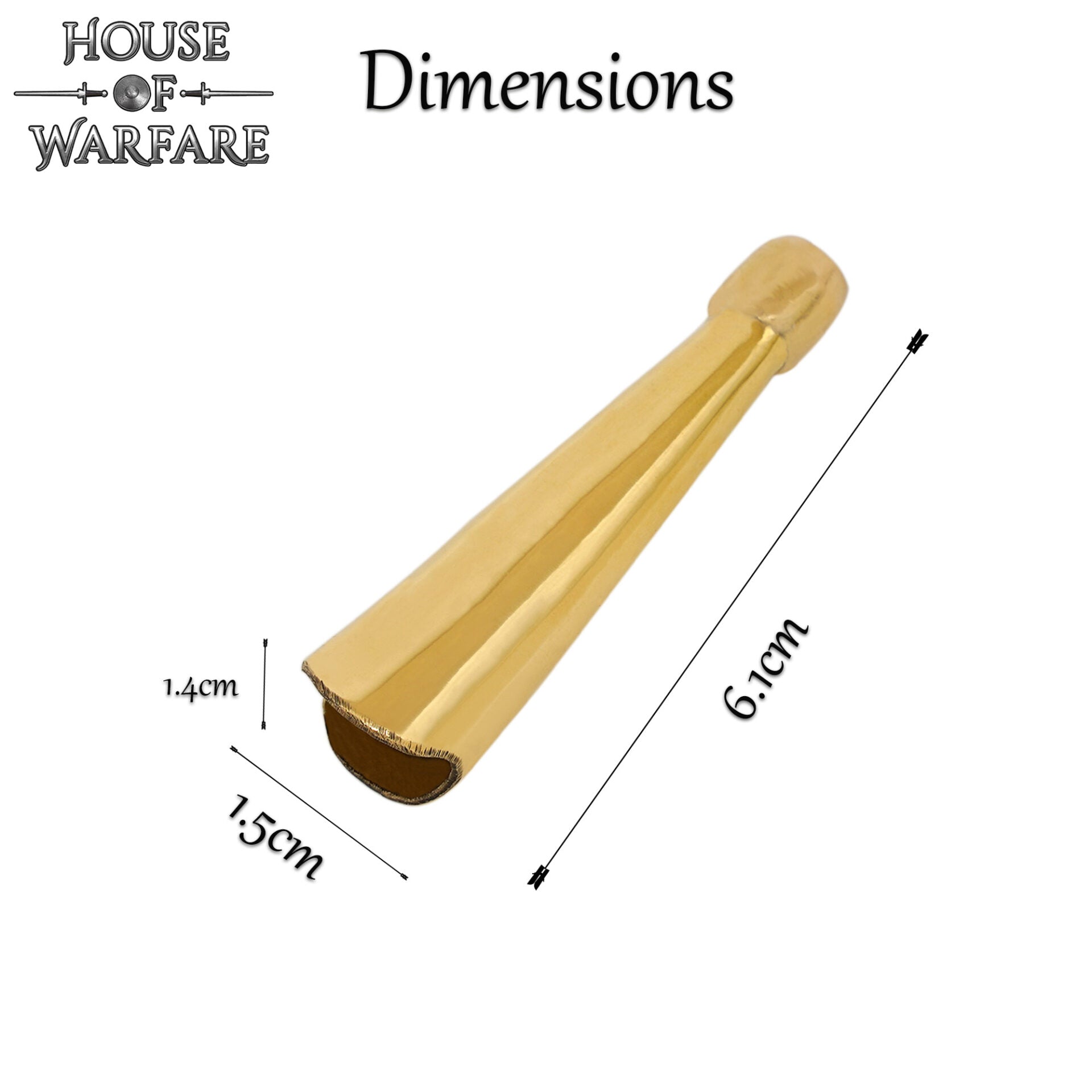 Imagen única de: Pequeña Punta de Vaina de Latón Macizo / Chape