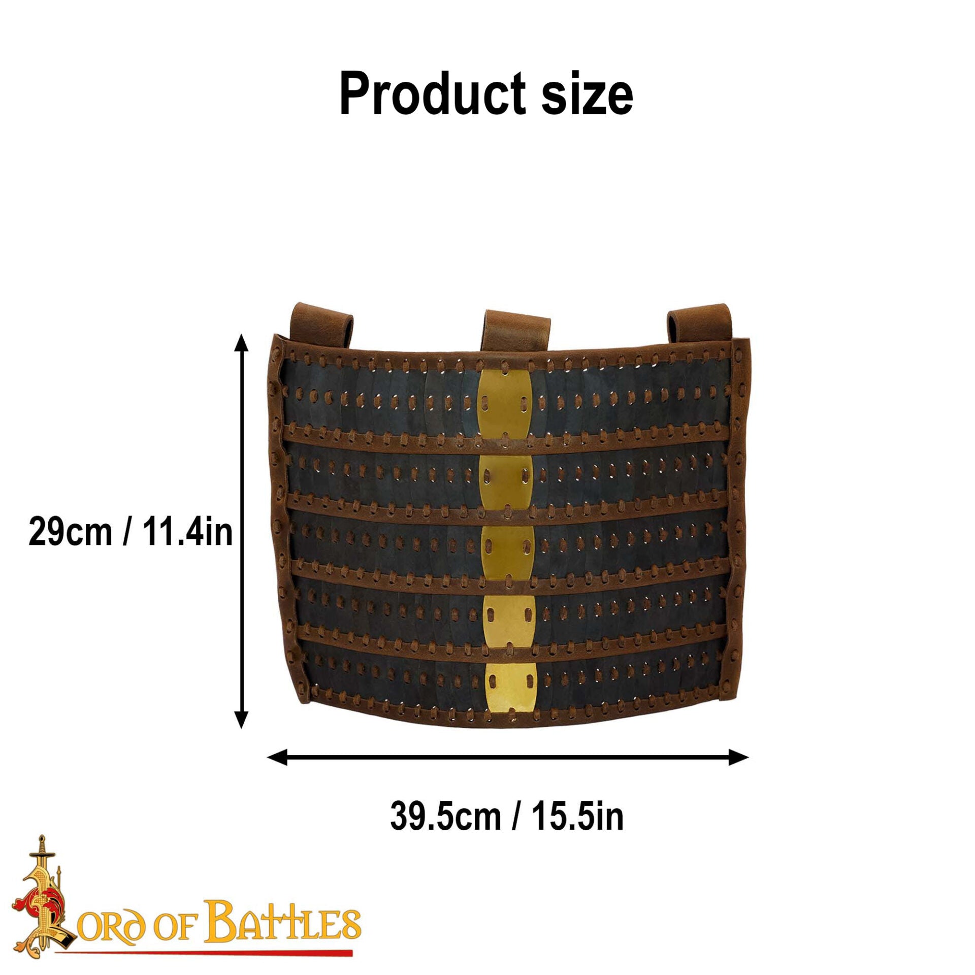Imagen única de: Armadura Medieval de Faldón Lamelar - Placas de Acero Calibre 20 con Refuerzo de Cuero - Protección de Cadera de Guerrero