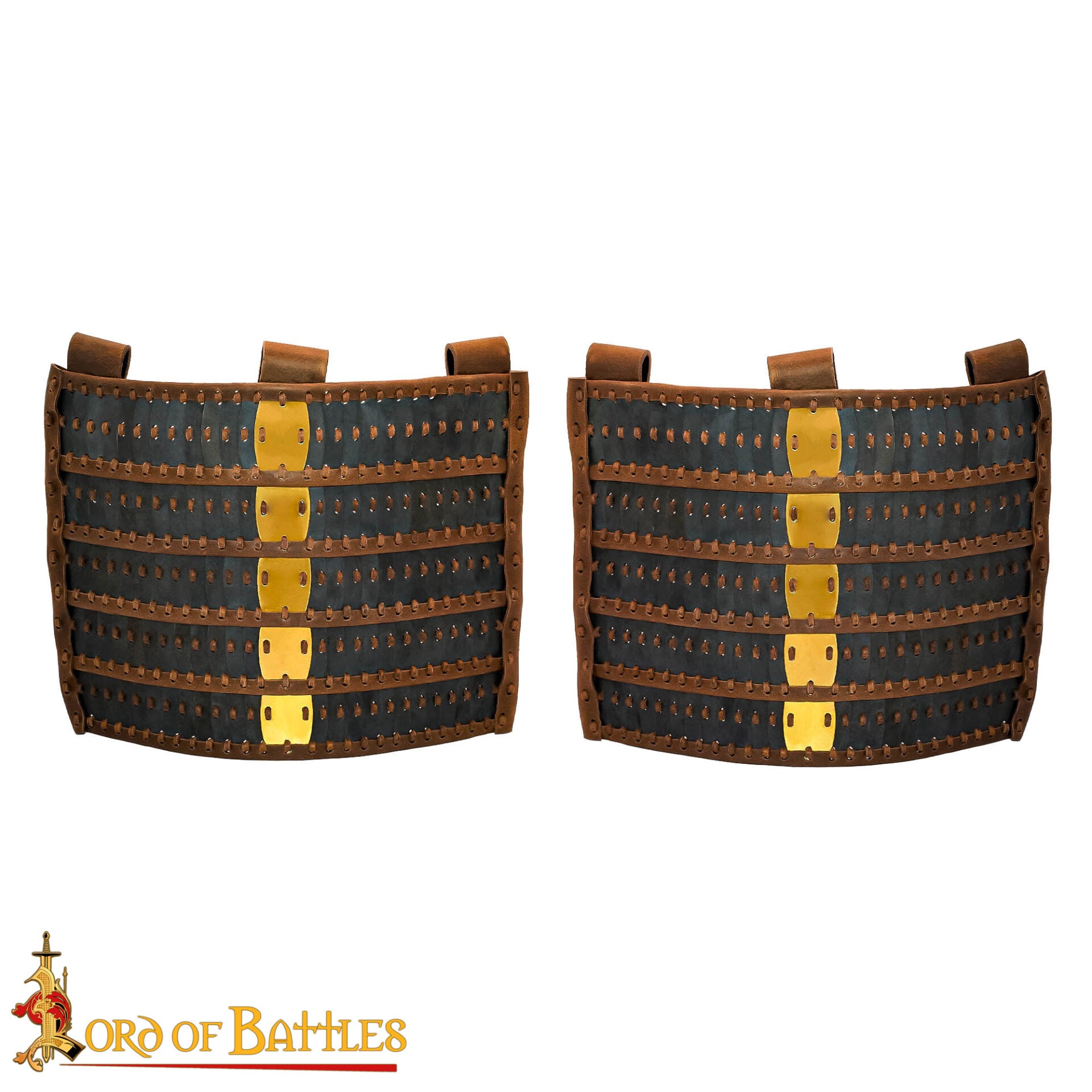 Imagen única de: Armadura Medieval de Faldón Lamelar - Placas de Acero Calibre 20 con Refuerzo de Cuero - Protección de Cadera de Guerrero