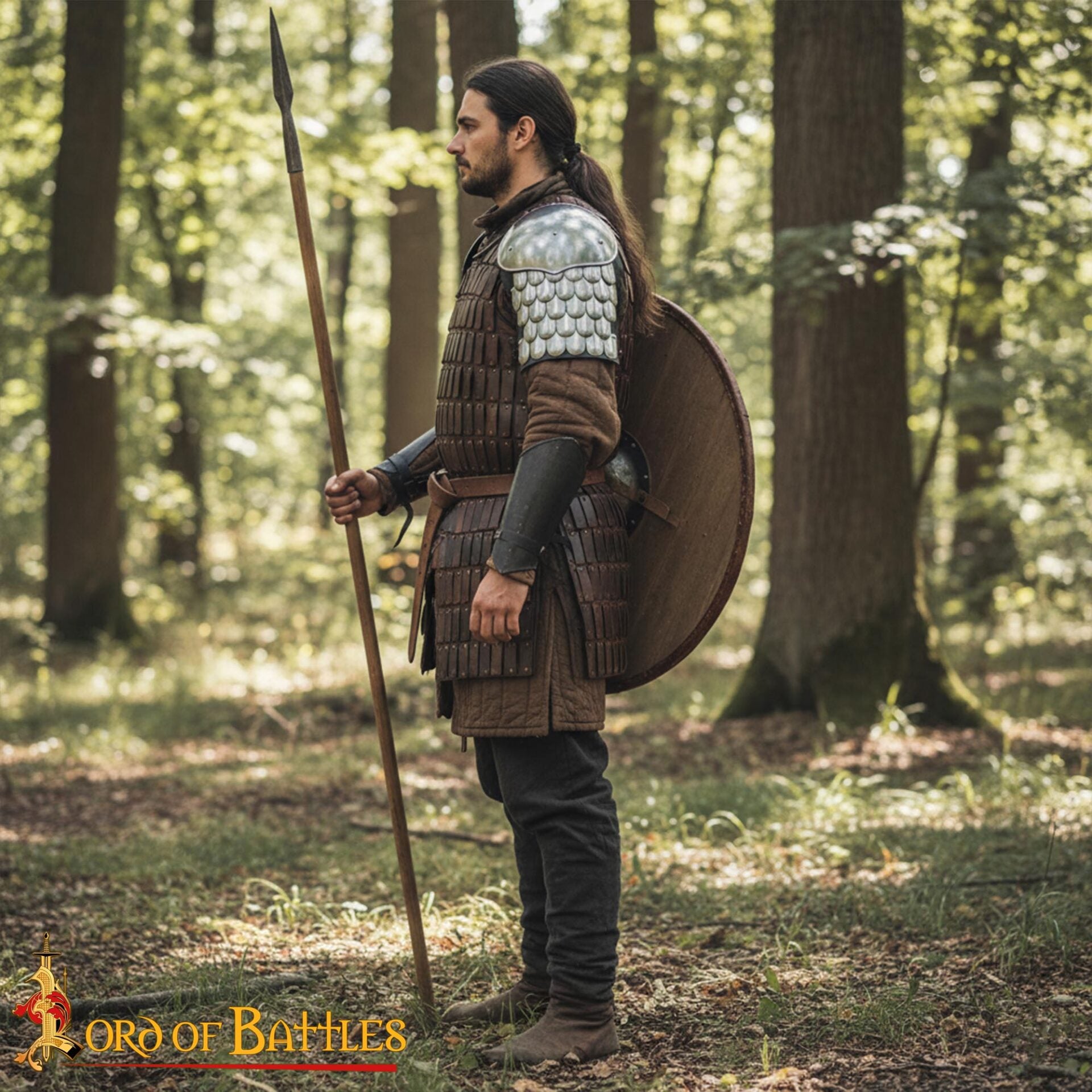 Escamas Medievales Spaulders Hombro Armadura Acero - Imagen 7