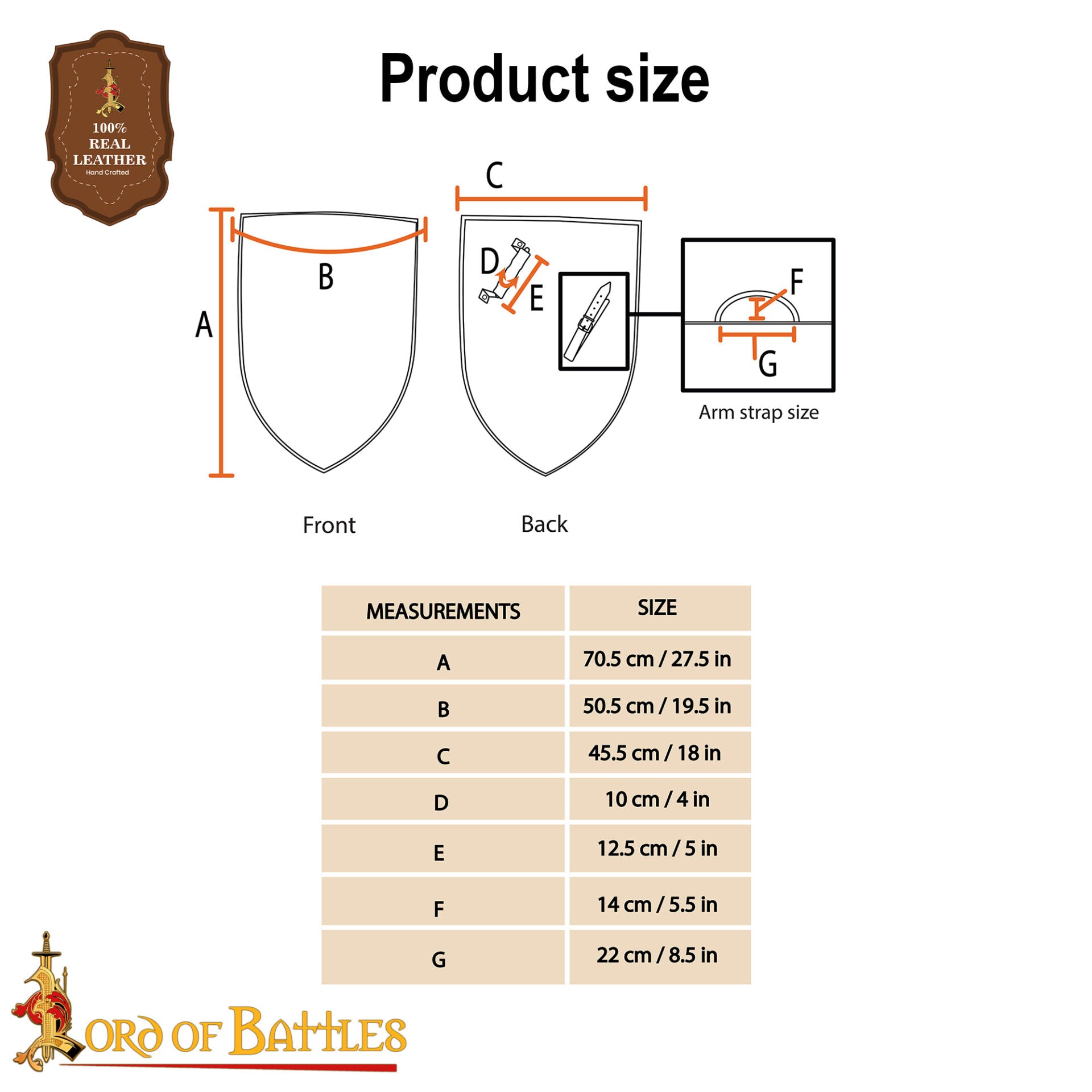 Imagen única de: Medieval Izquierda Escudo del Calentador de Acero en Blanco Acero Calibre 18