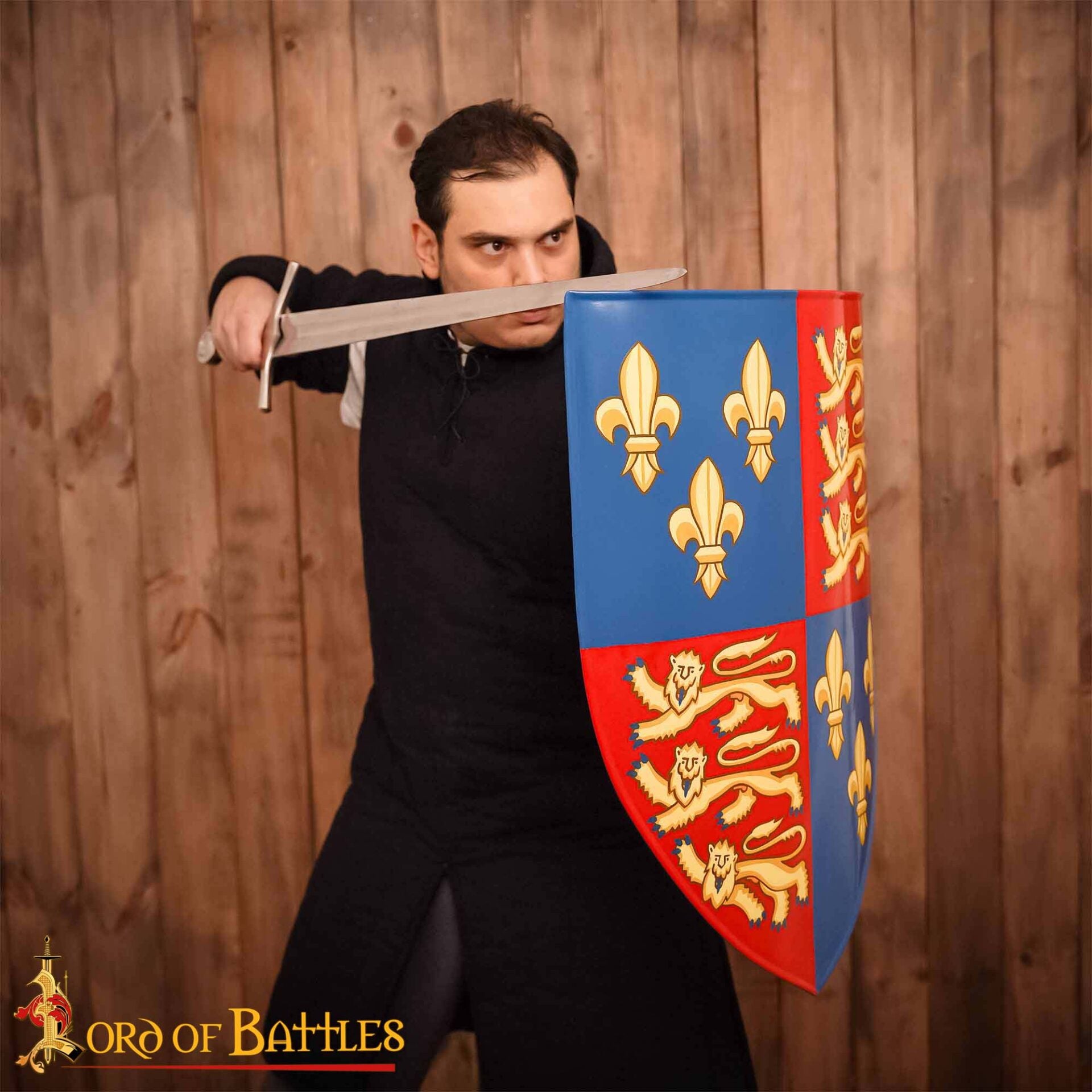 Imagen única de: Escudo Edward con Diseño de Flor - Acero Dulce Pintado Calibre 18