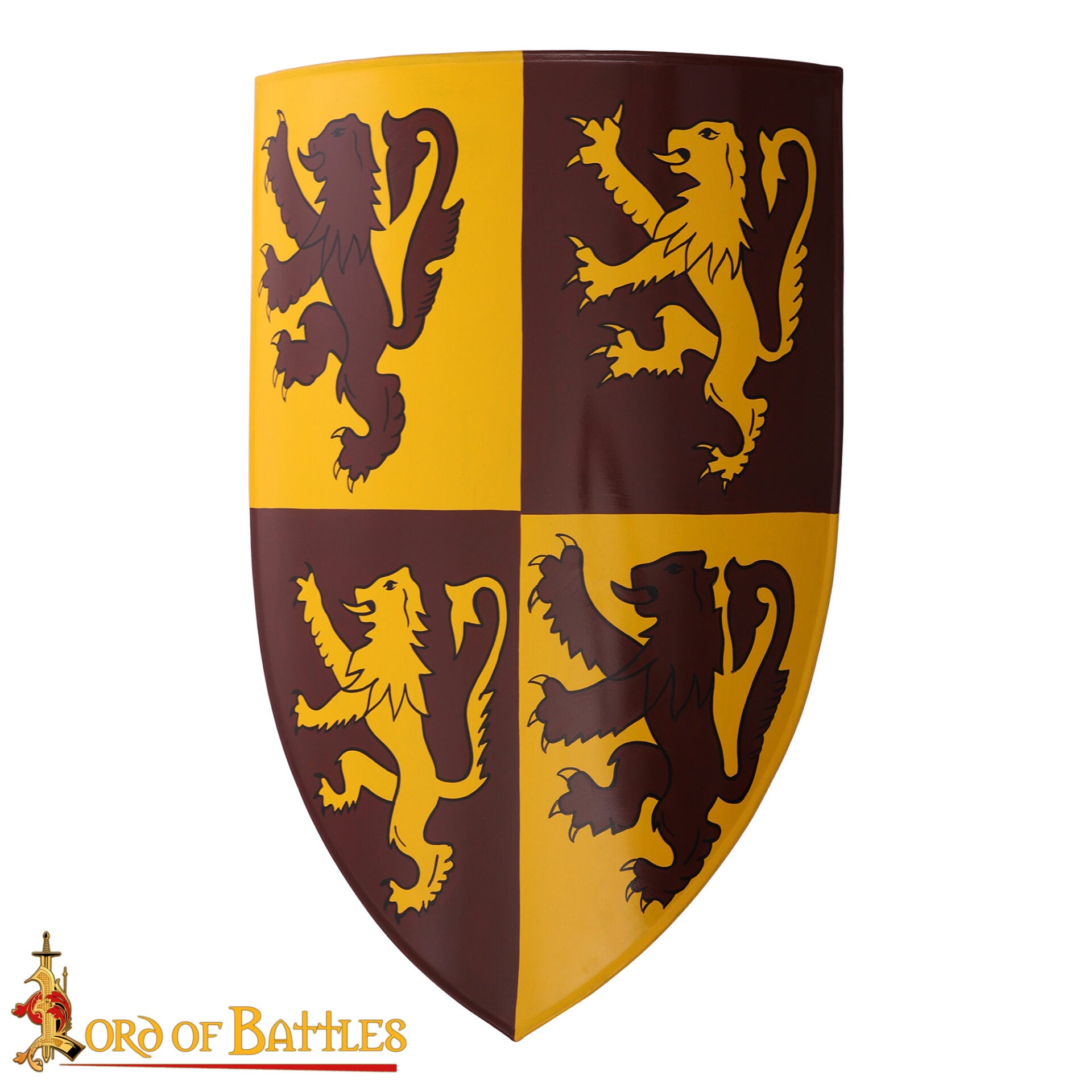 Imagen única de: Escudo Galés Decorativo con León Rampante Escudo de Armas de Owain Glyndwr