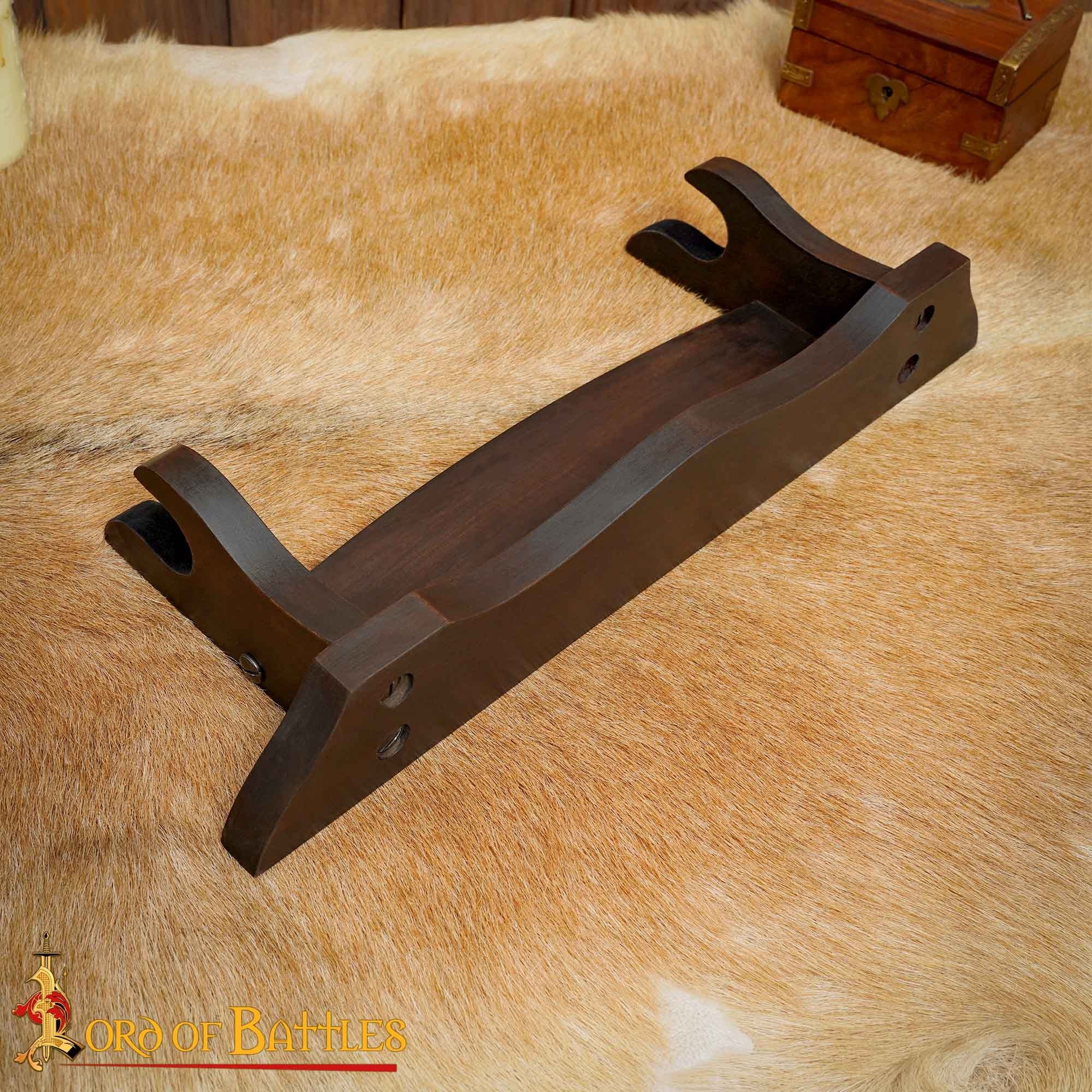 Expositor de Espadas de Madera de Un Nivel - Madera Maciza - Imagen 13