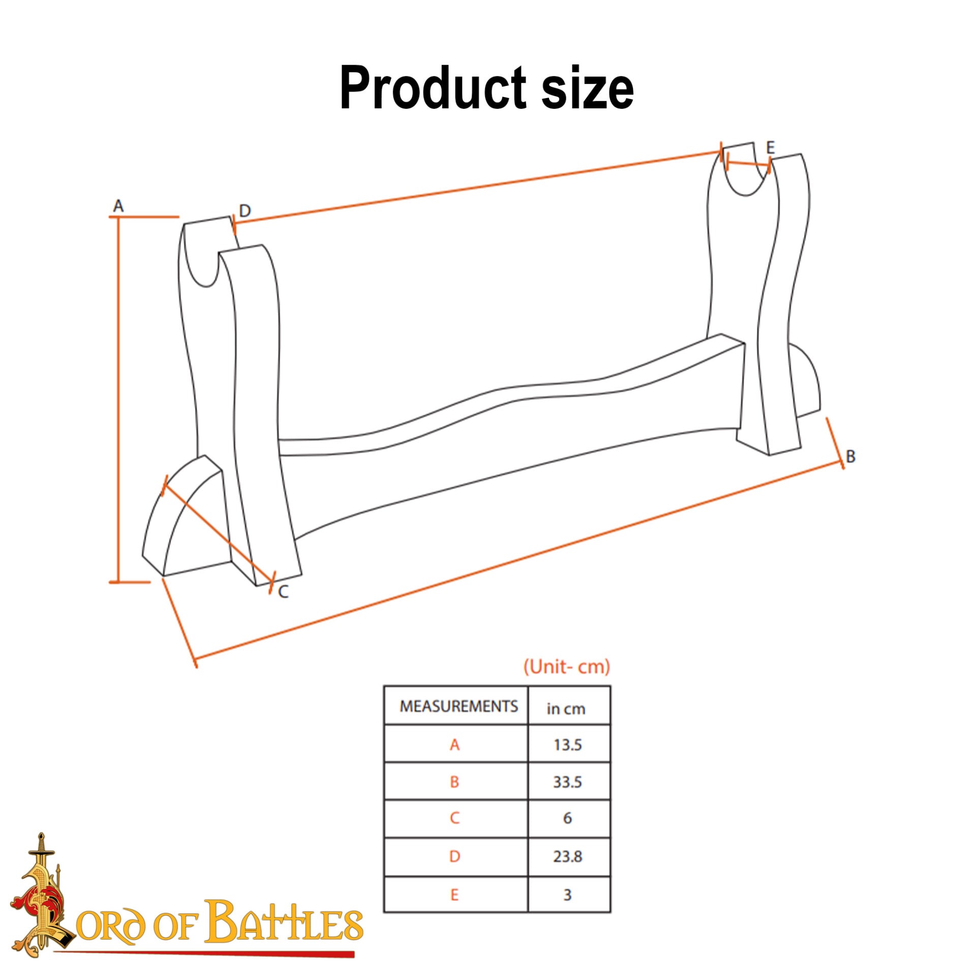 Expositor de Espadas Medievales de Madera de Un Solo Nivel con Fieltro de Terciopelo - Imagen 15