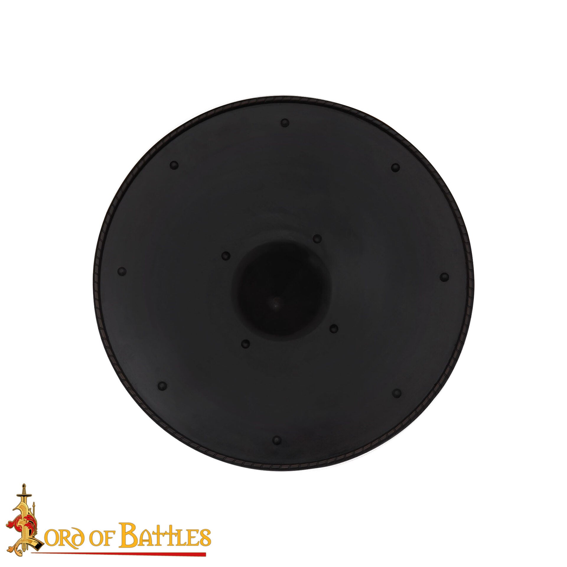 Imagen única de: Escudo Medieval Forjado a Mano - 19 Pulgadas de Diámetro - Acabado en Acero Natural