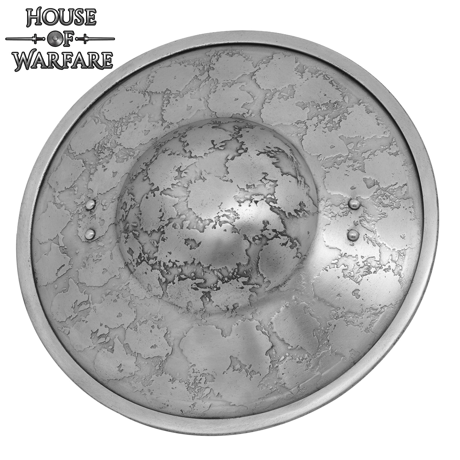 Escudo Hebilla Medieval de Acero con Mango Remachado y Bordes Enrollados Larp & Combat Ready - Imagen 4