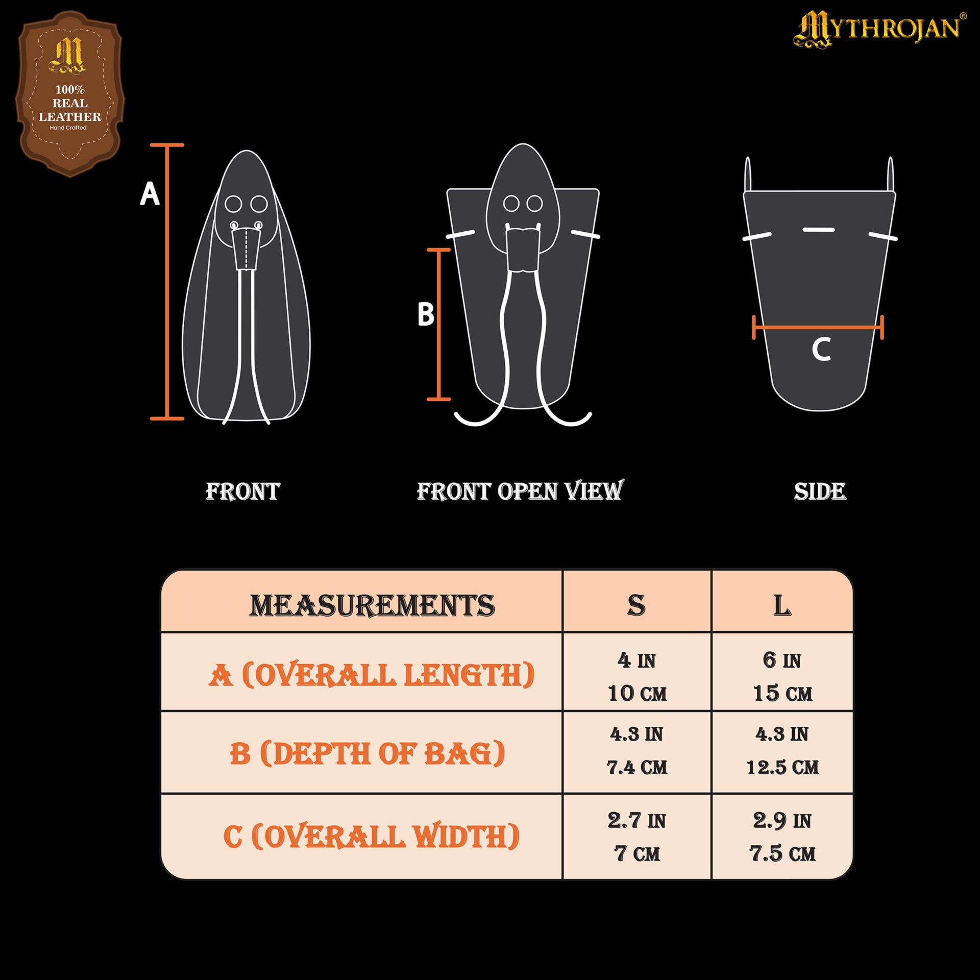 Imagen única de: Mythrojan "gold And Dice" Drawstring Pouch, Ideal For Sca Larp Reenactment & Ren Fair - Suede Leather Pouch, Black, 4