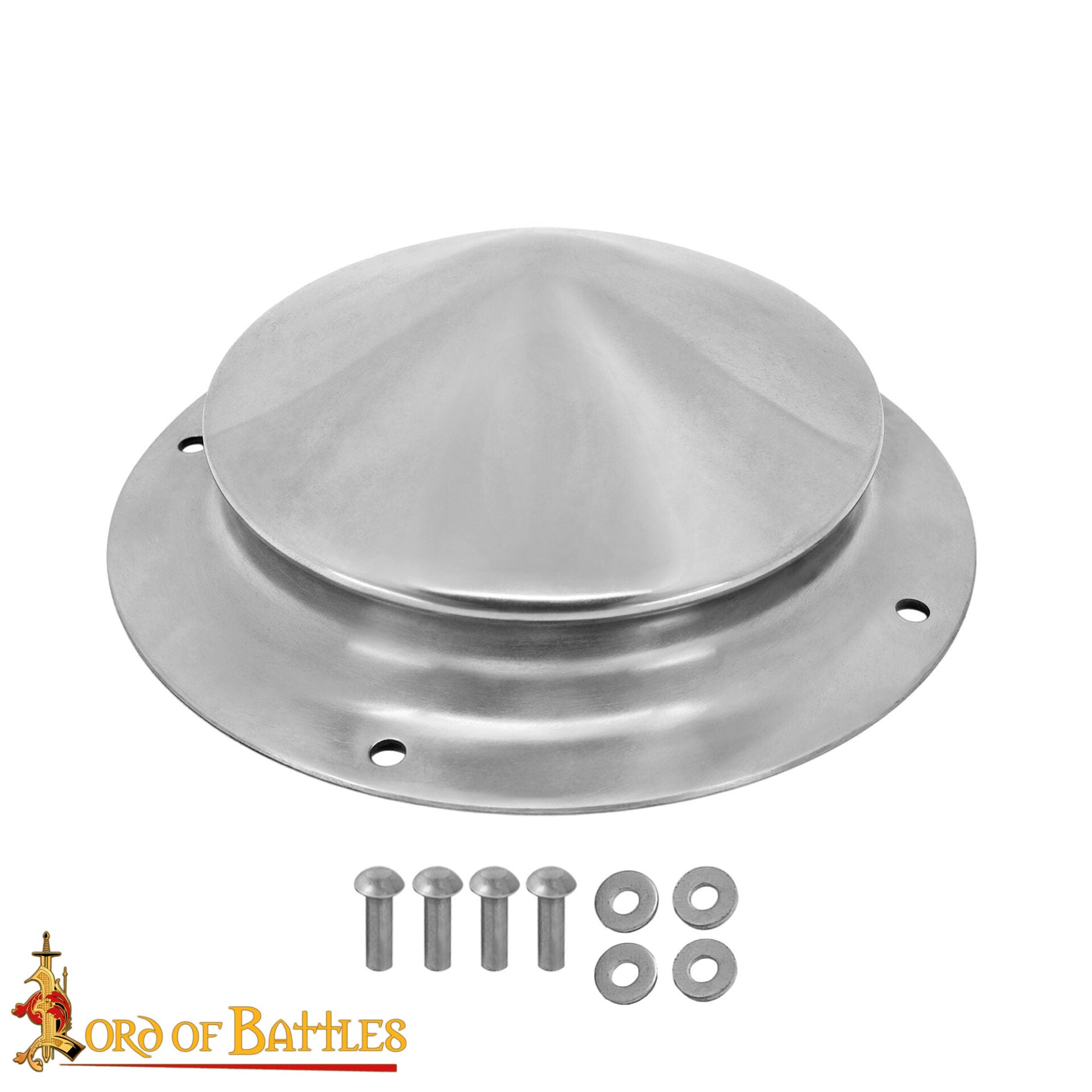 Imagen única de: Escudo Cónico Medieval Forjado a Mano Umbo