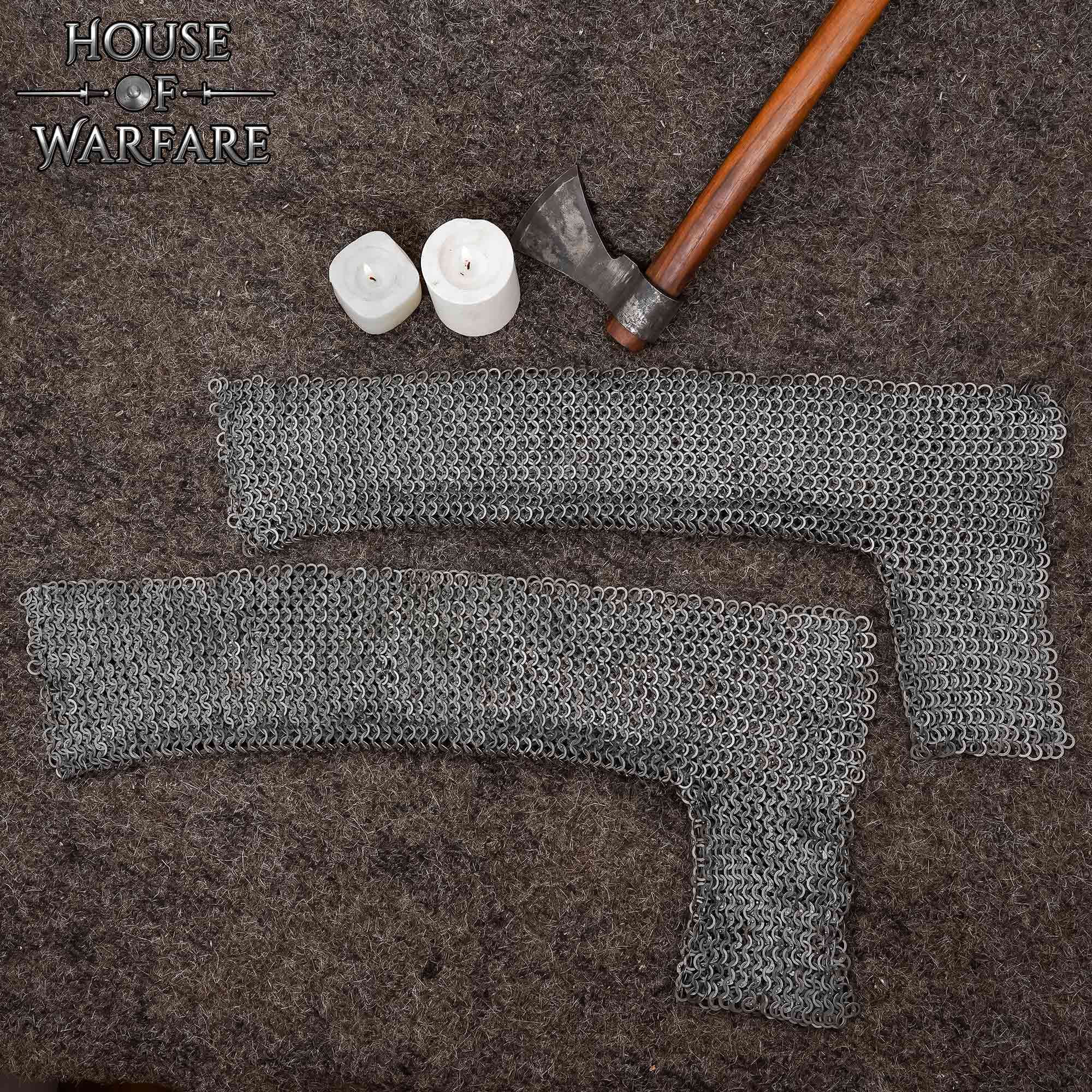 Imagen única de: Voiders (par) Anillo Plano Redondo Remachado Acero Suave 8mm Calibre 18 - Medieval Chainmail Underarm Protection