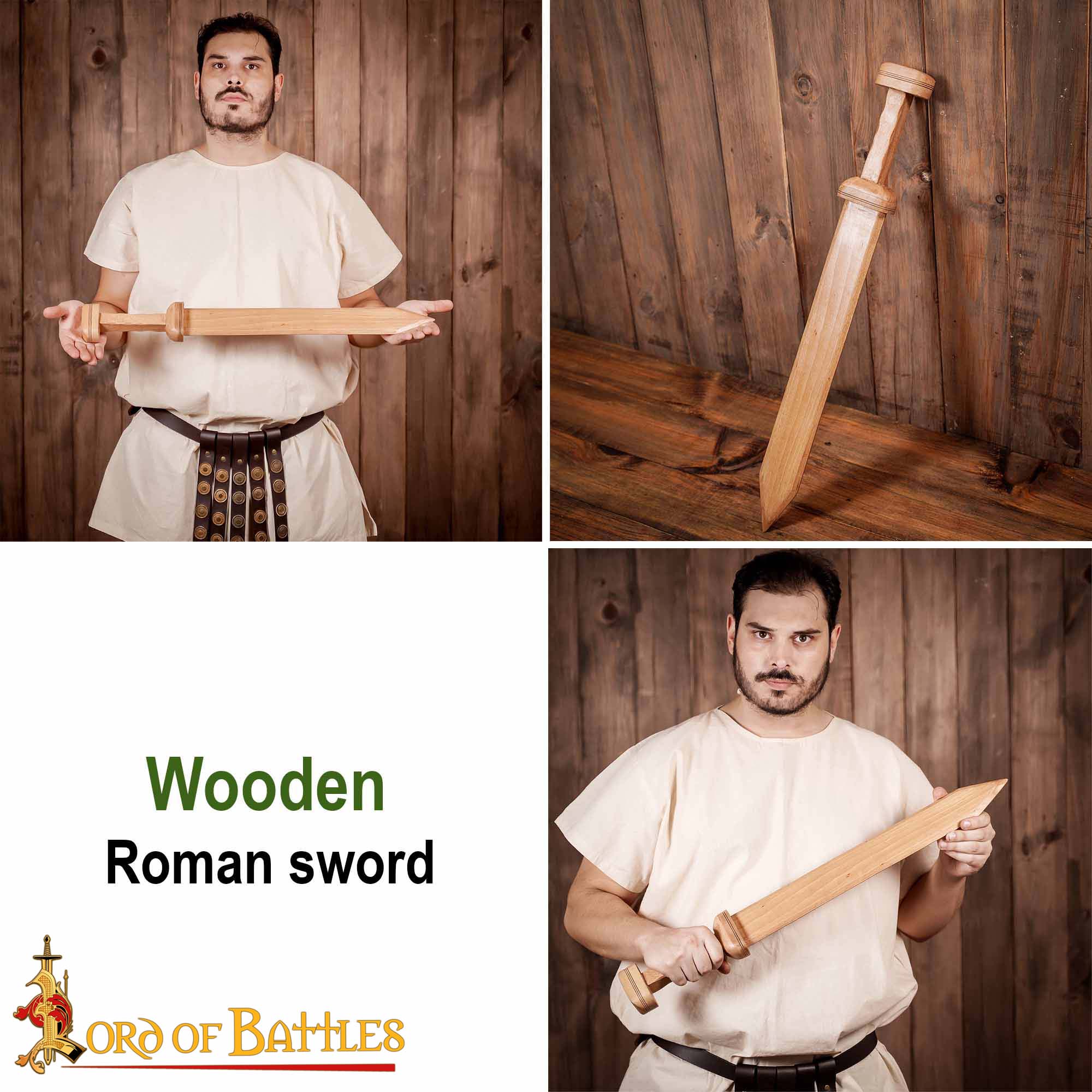 Imagen única de: Gladius Romano Espada Artesanal de Madera con Diseño Histórico