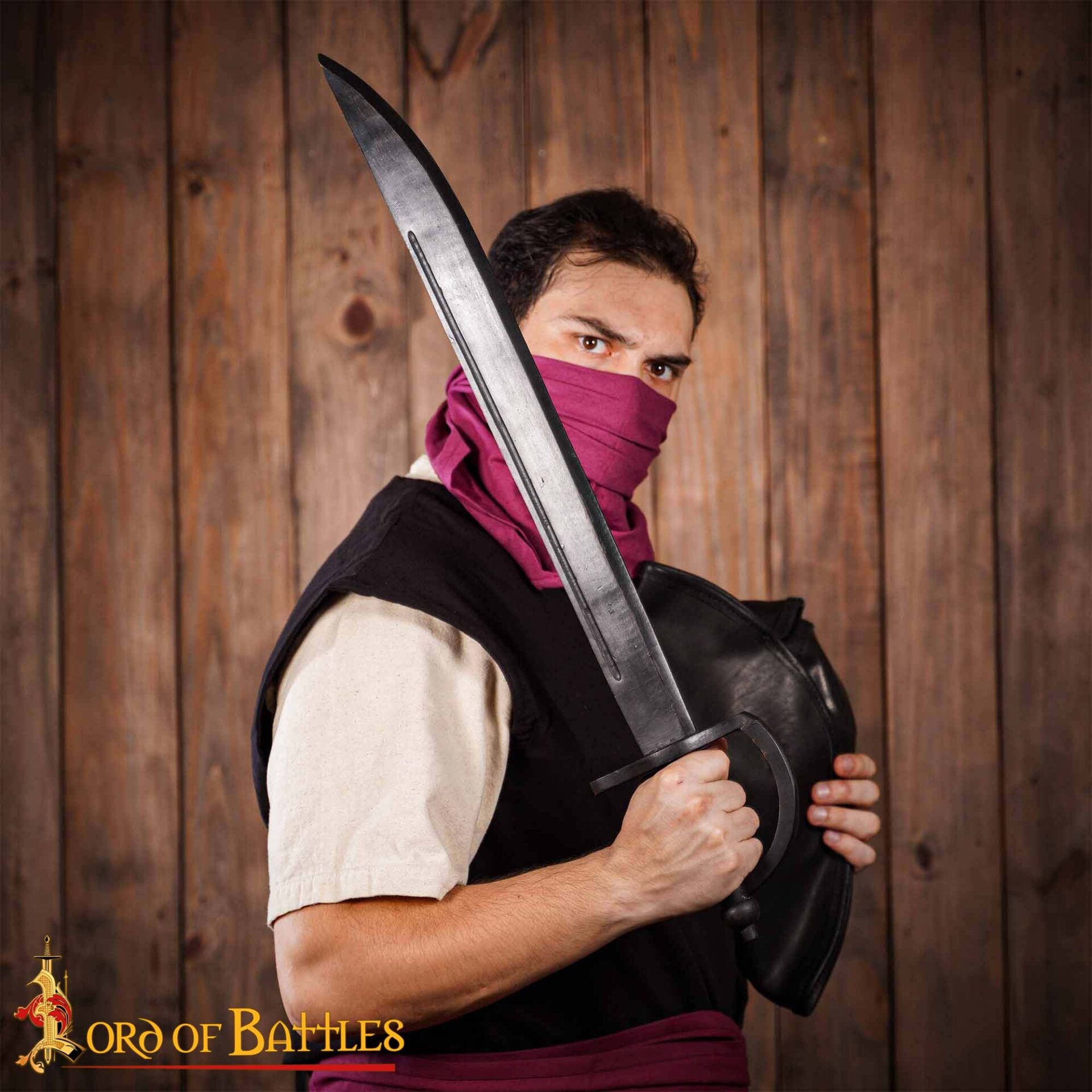 Imagen única de: Puntal de Madera Negro con Sable Pirata