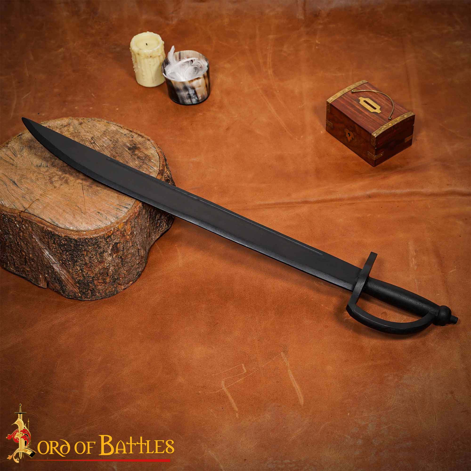 Imagen única de: Puntal de Madera Negro con Sable Pirata