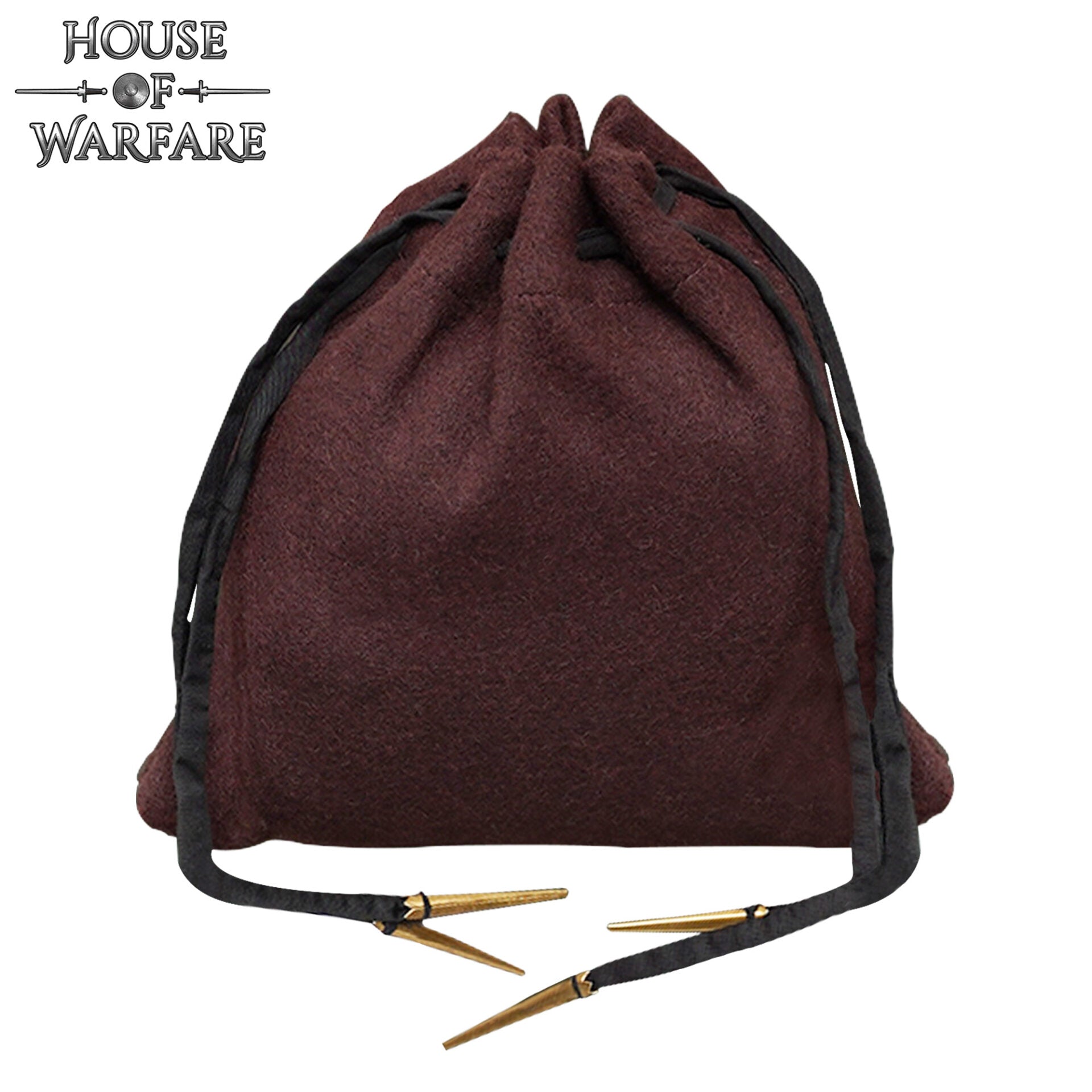 Imagen única de: Bolsa Medieval de Lana con Cordón Artesanal