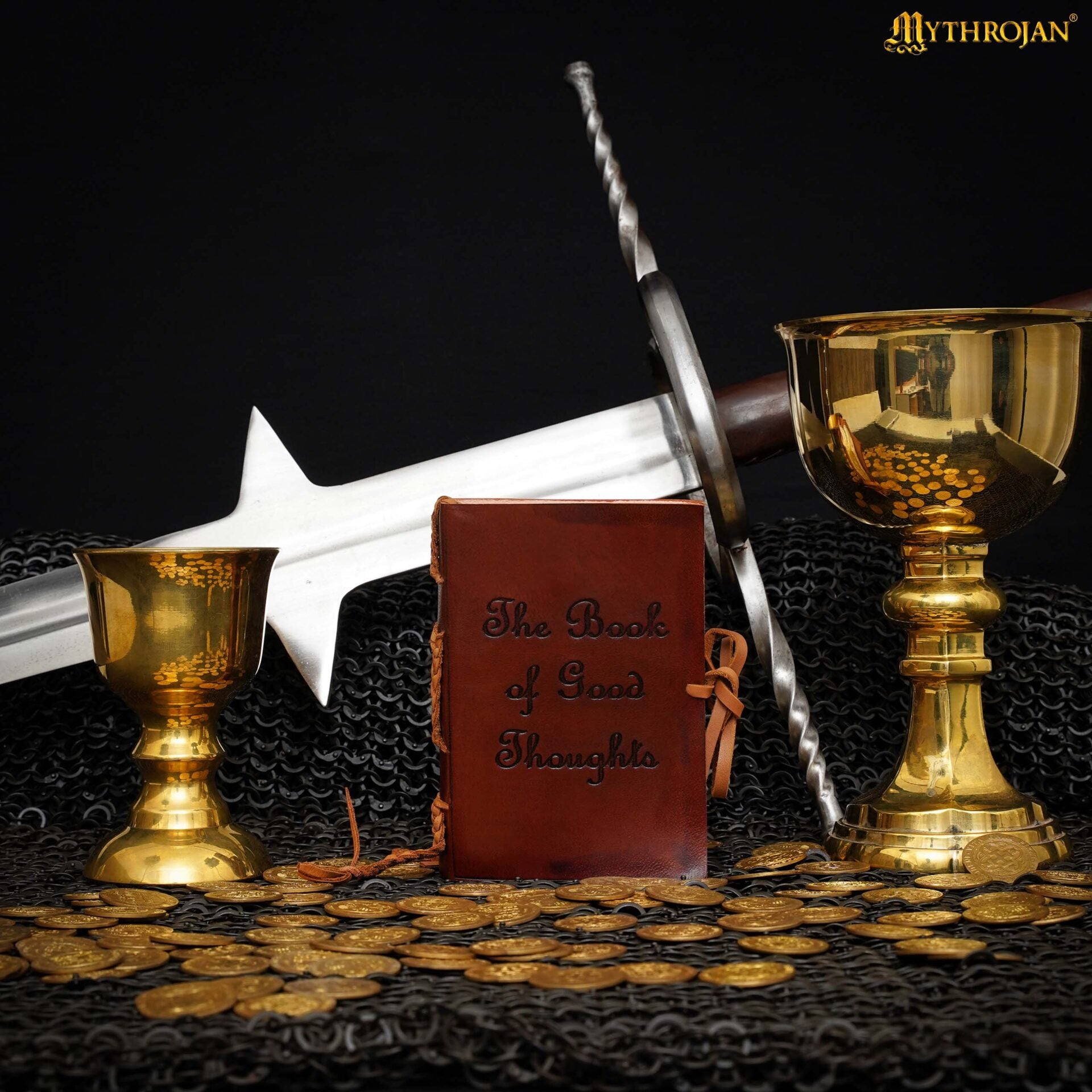 Diario Medieval de Cuero el Libro de los Buenos Pensamientos | Diario Vintage Hecho a Mano para Escribir, Dibujar y Escribir Un Diario - Imagen 5