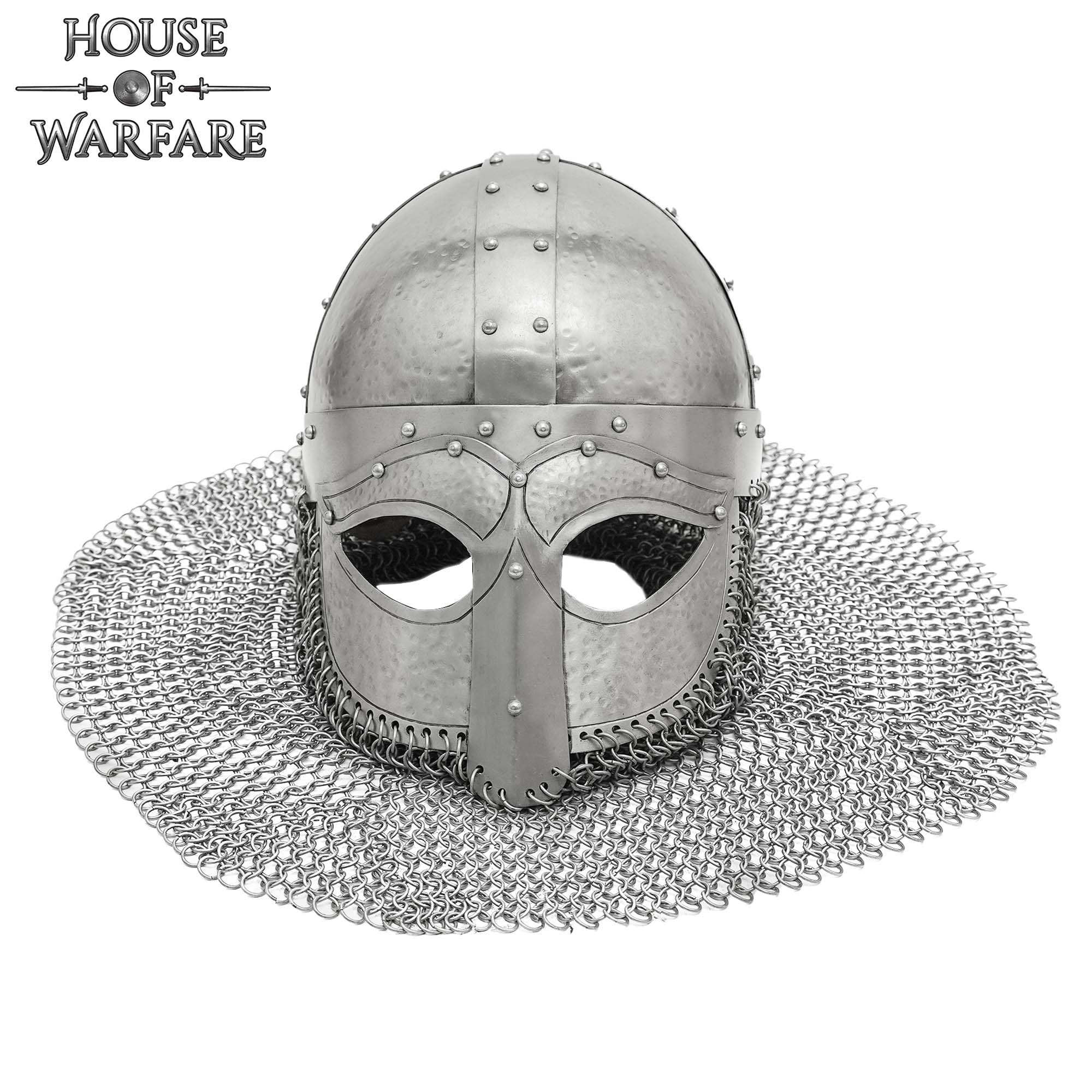 Imagen única de: Casco Vikingo Forjado con Camail Butted Calibre 18