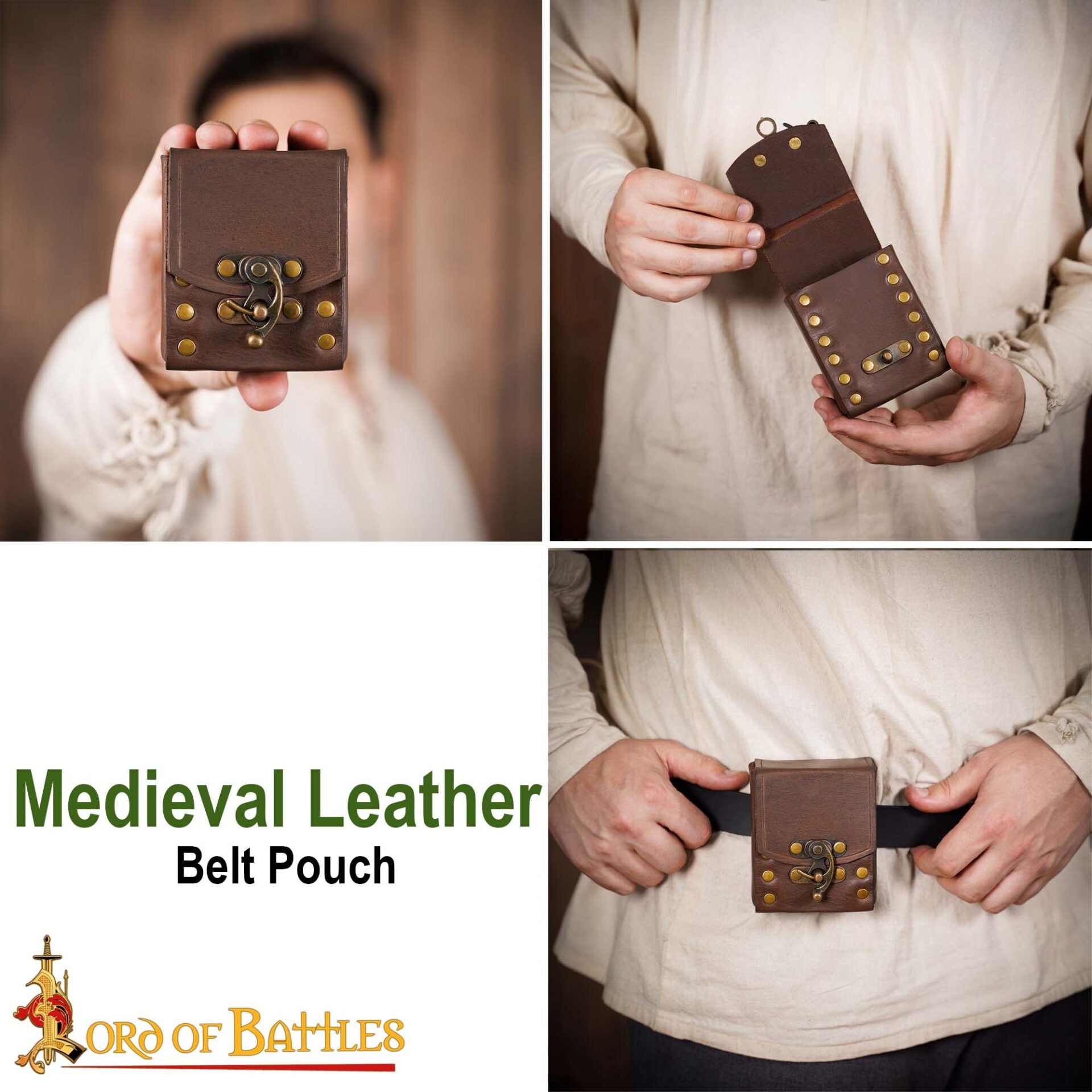 Imagen única de: Pack de 5 Agujas Vikingas - Cuerno Artesanal