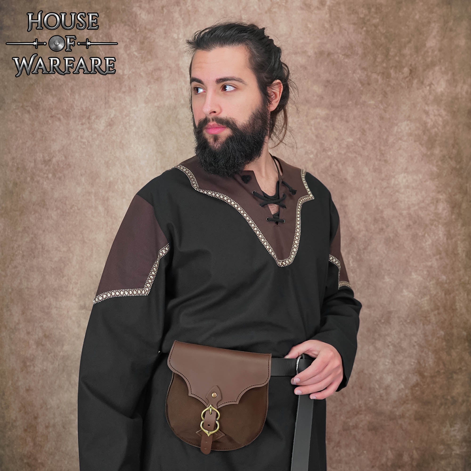 Imagen única de: Mercader del Reino - Riñonera de Cuero Auténtico