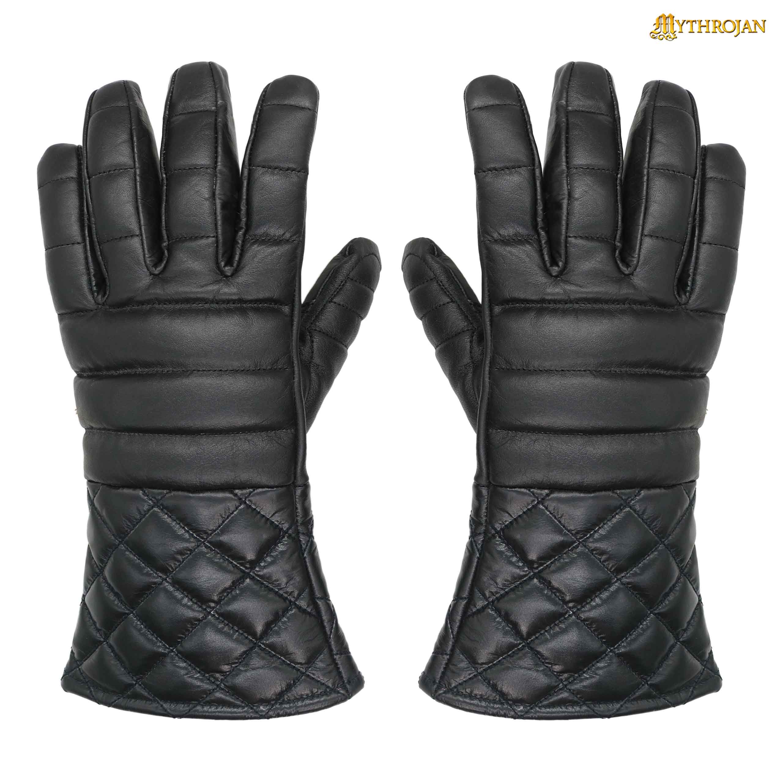 Guantes Acolchados de Cuero para Combate HEMA y LARP