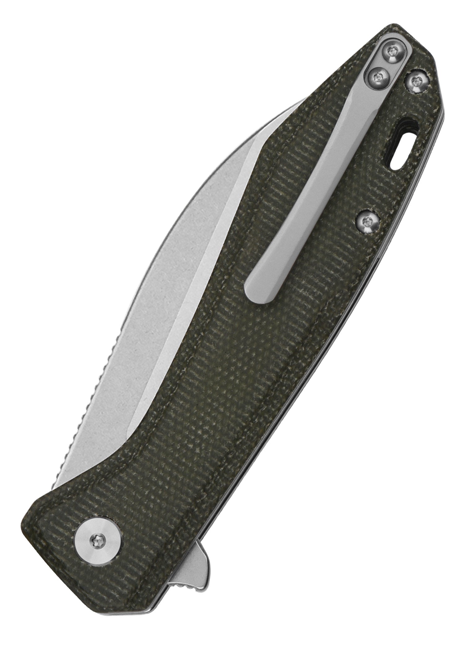 Imagen única de: Navaja Pelican, Hoja Lavada A La Piedra, Mango De Micarta Verde