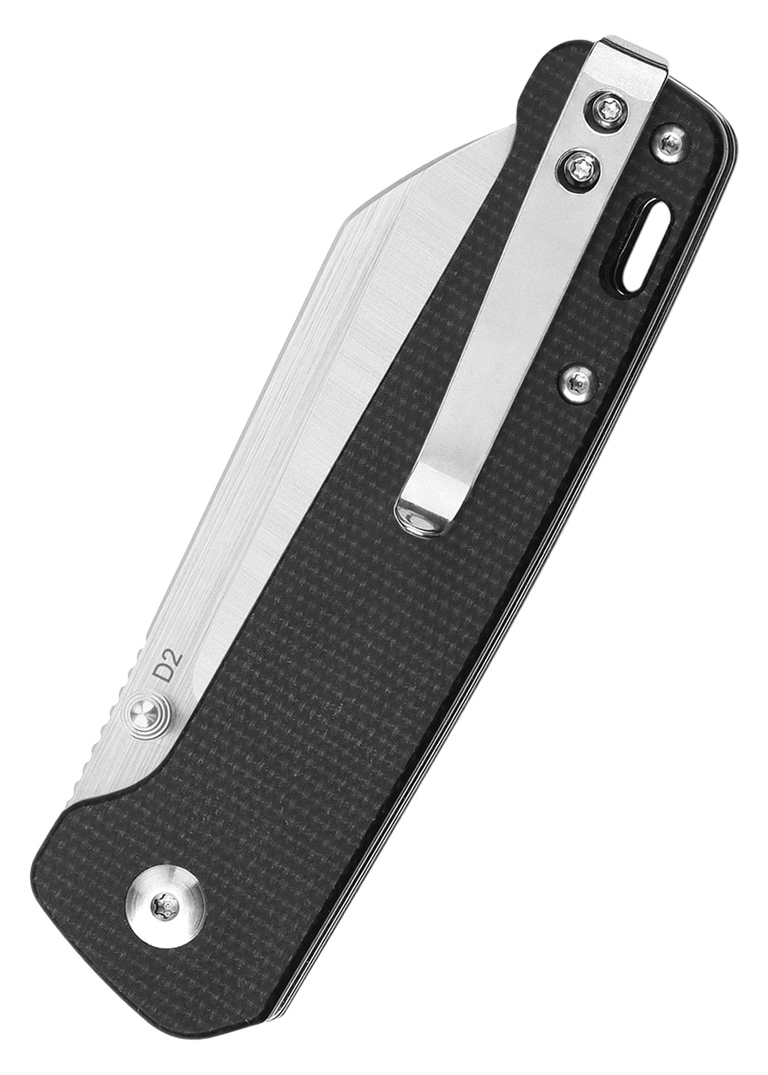 Imagen única de: Navaja Penguin, Hoja Satinada D2, Mango Micarta Negra