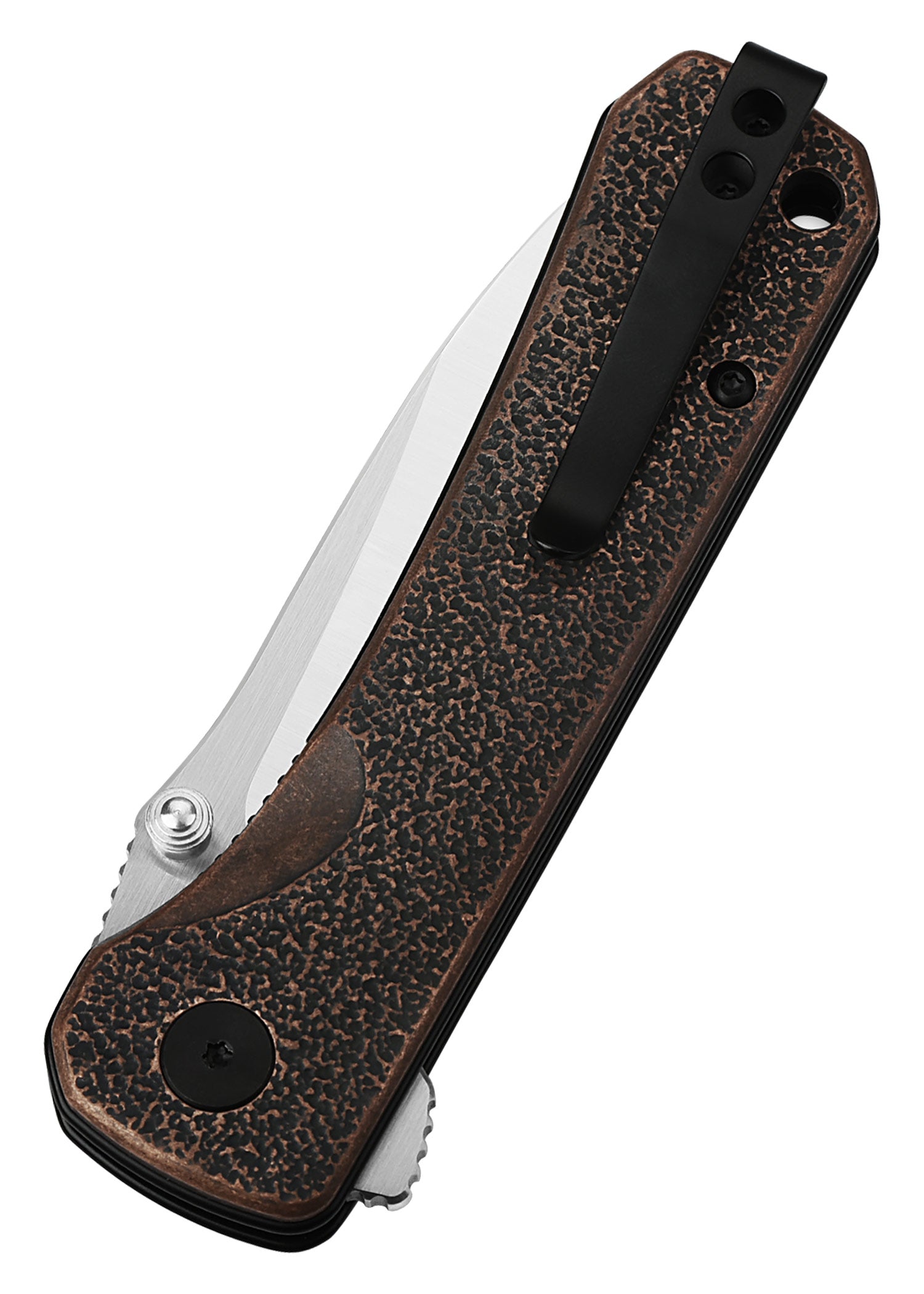 Imagen única de: Navaja De Bolsillo Hawk, Hoja Satinada 14C28n, Mango De Cobre