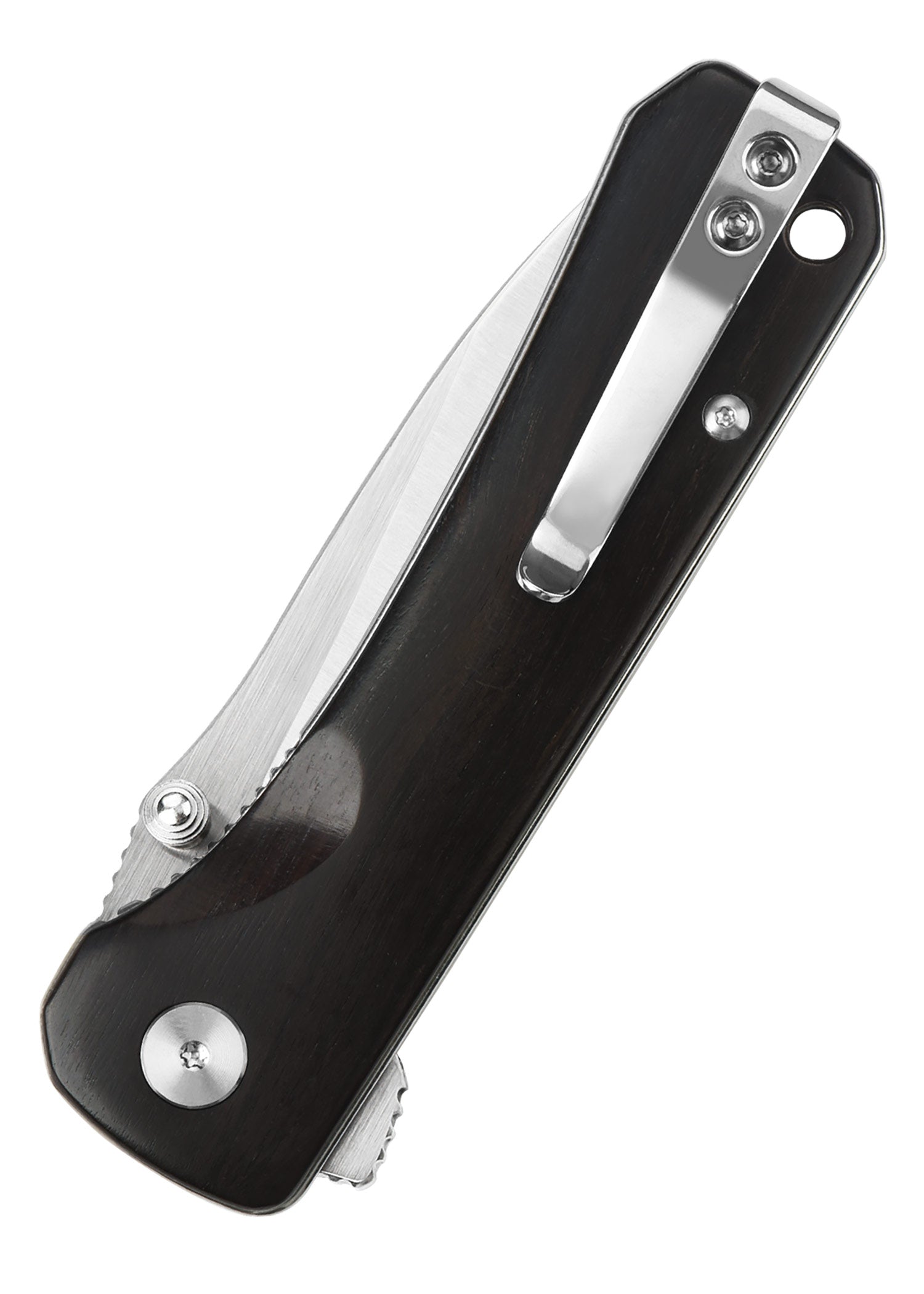 Imagen única de: Navaja De Bolsillo Hawk, Hoja Satinada 14C28n, Mango De Ébano